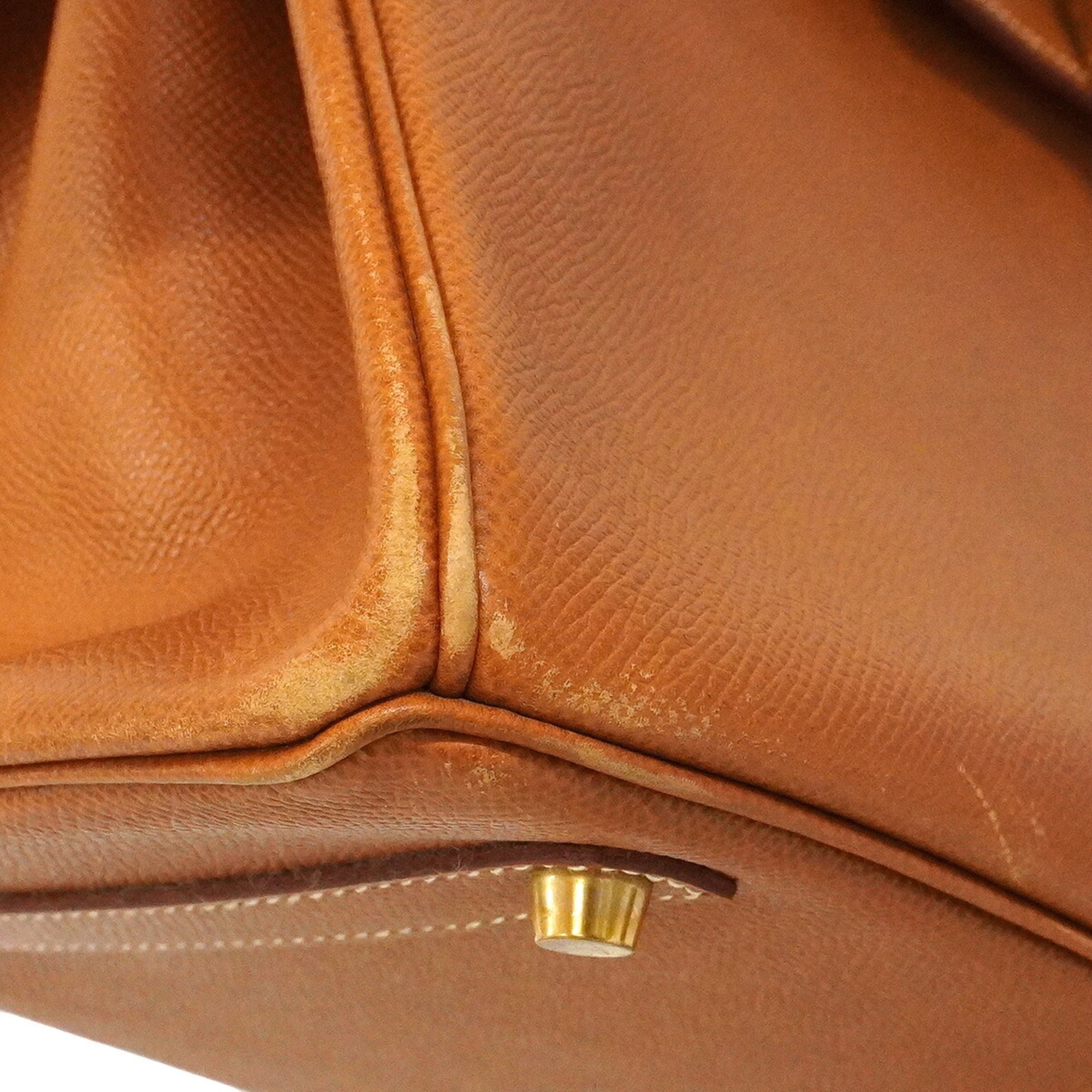 Hermes Gold Courchevel Leather Handbag (Pre-Owned)
