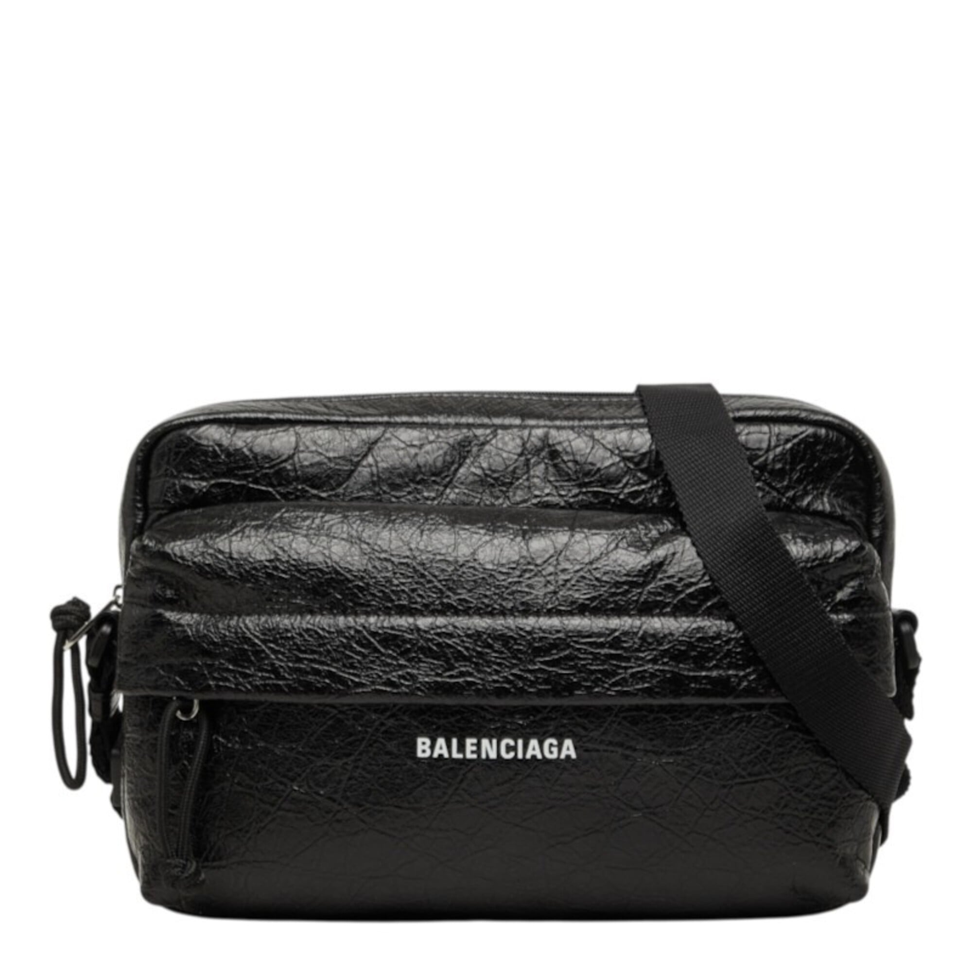 Balenciaga Black Leather Shoulder Bag (Pre-Owned)