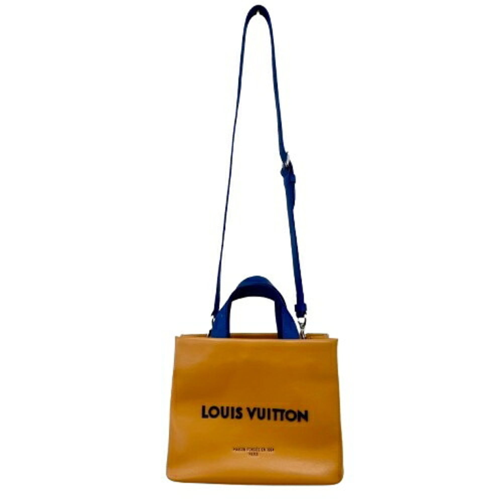 Louis Vuitton Orange Leather Shoulder Bag Tote Bag (Pre-Owned)