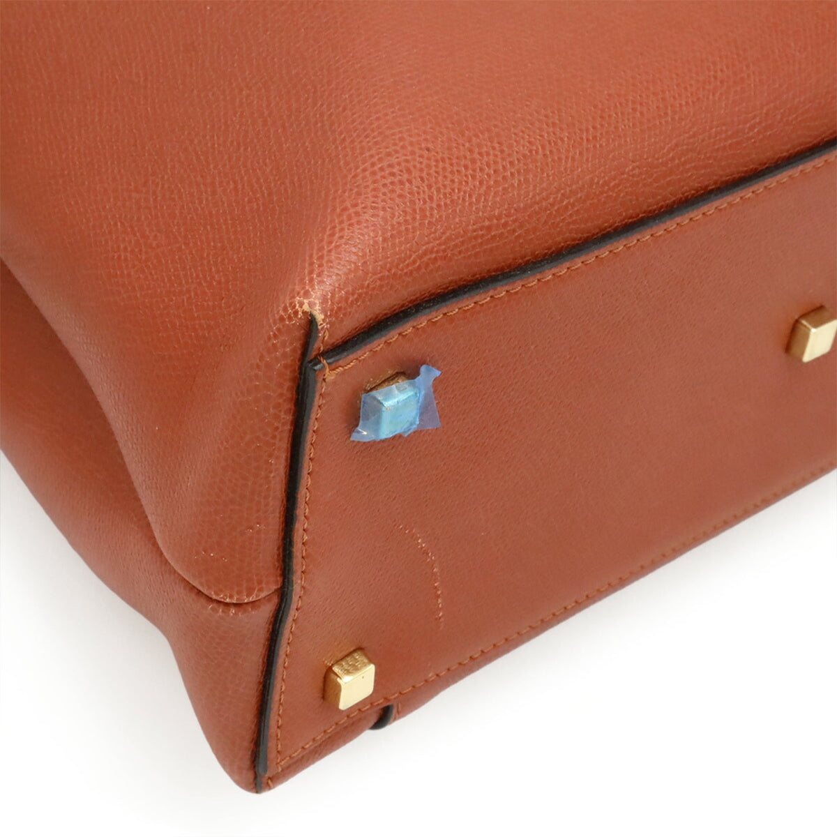Valextra Red Color Leather Handbag Shoulder Bag (Pre-Owned)