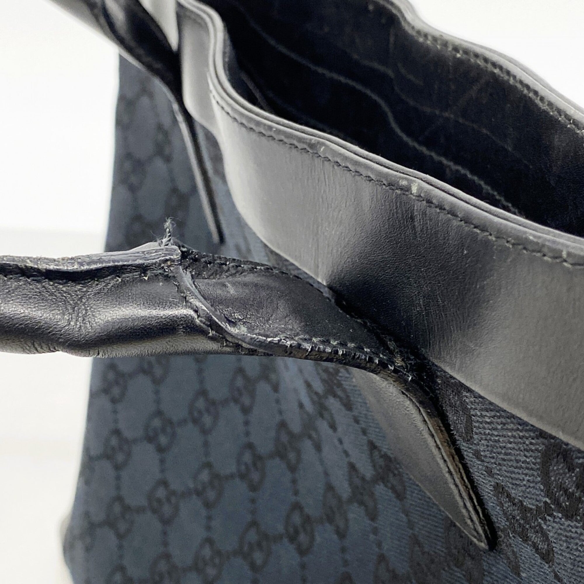 Gucci Black Canvas Tote Bag (Pre-Owned)