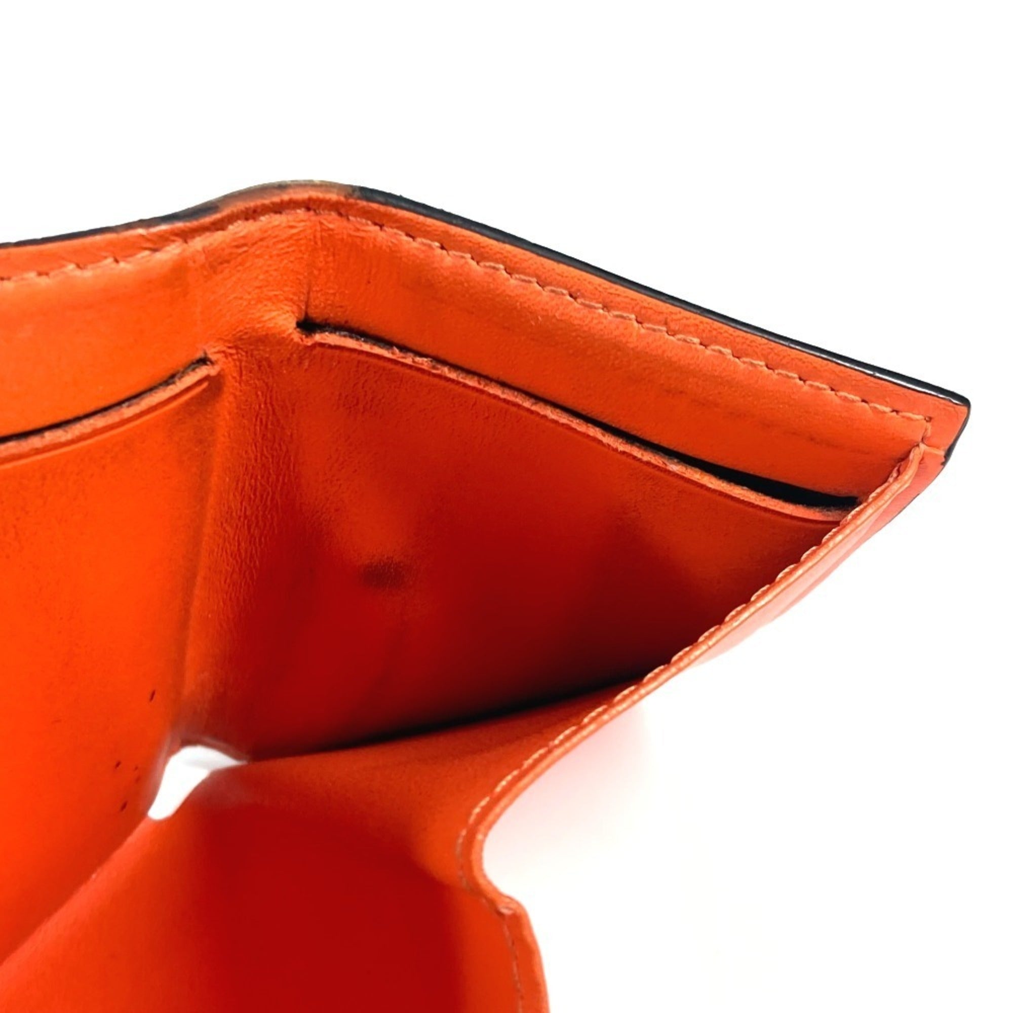 Louis Vuitton Taigarama Orange Taiga Leather Monogram Wallet (Tri-Fold) (Pre-Owned)