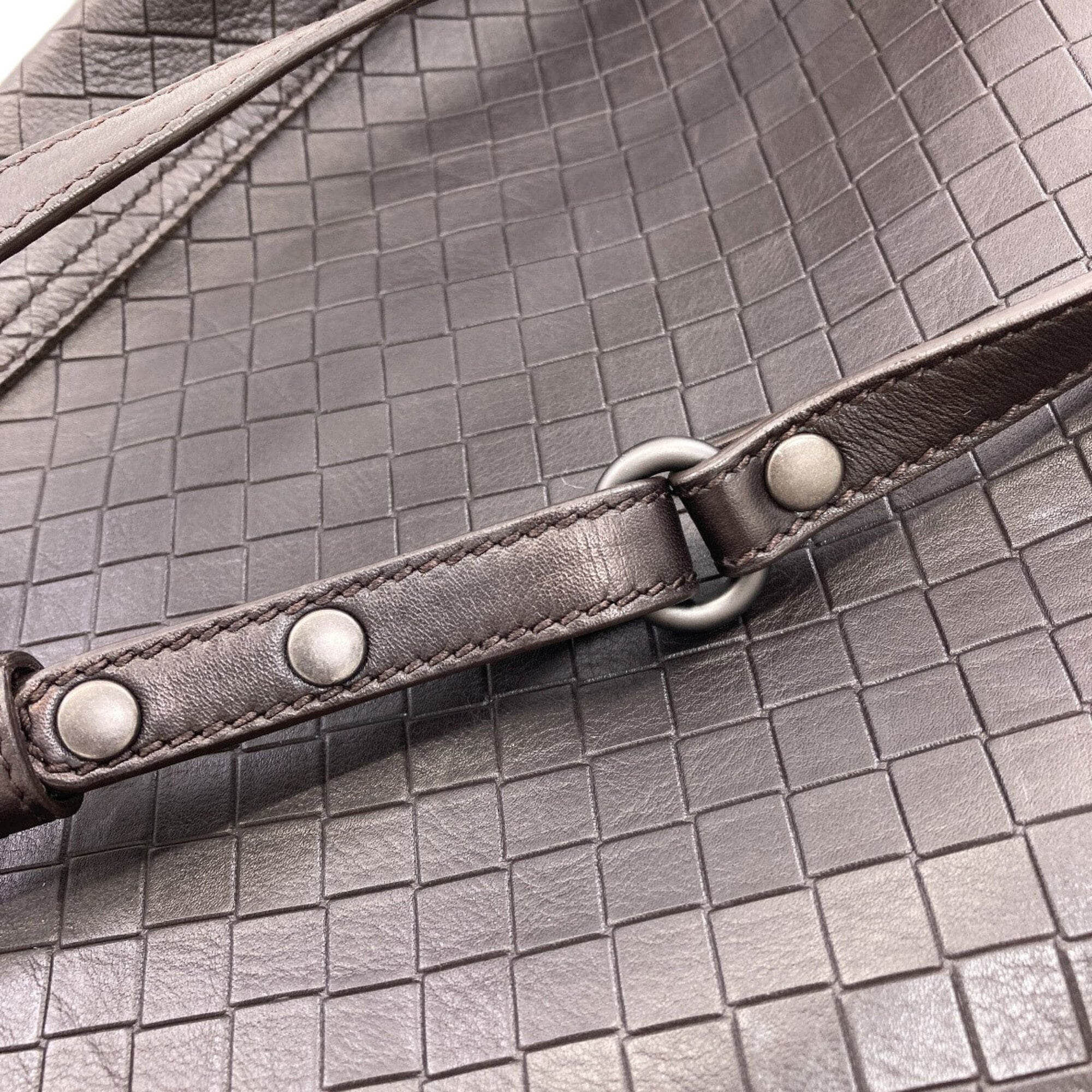 Bottega Veneta Dark Brown Leather Shoulder Bag (Pre-Owned)