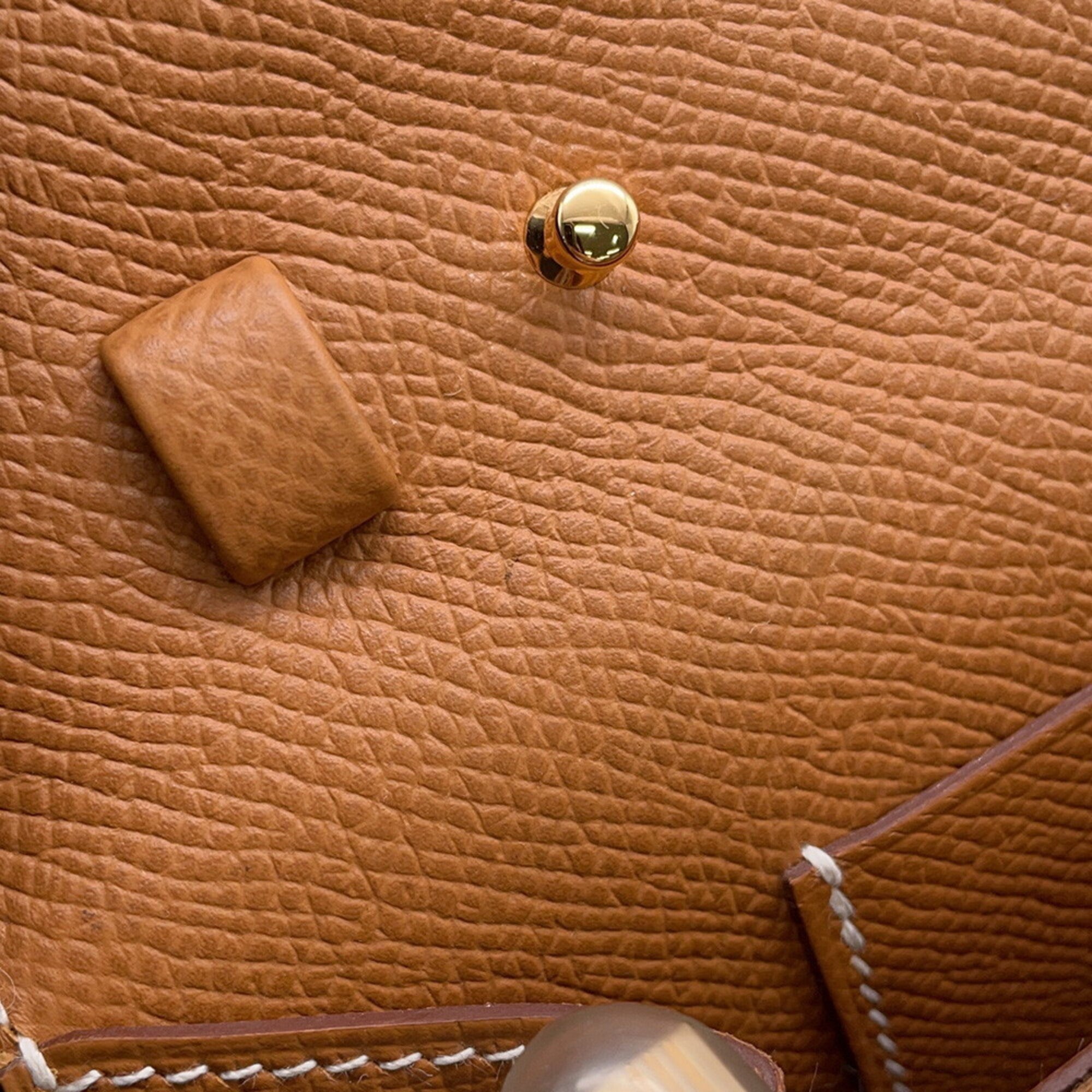 Hermes Kara Gold Epsom Leather Long Wallet (Bi-Fold) (Pre-Owned)