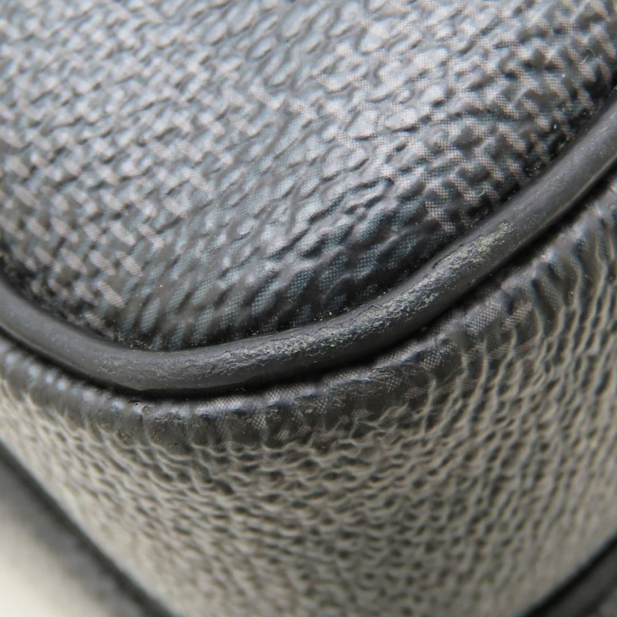 Louis Vuitton Black Gray Damier Canvas Shoulder Bag (Pre-Owned)