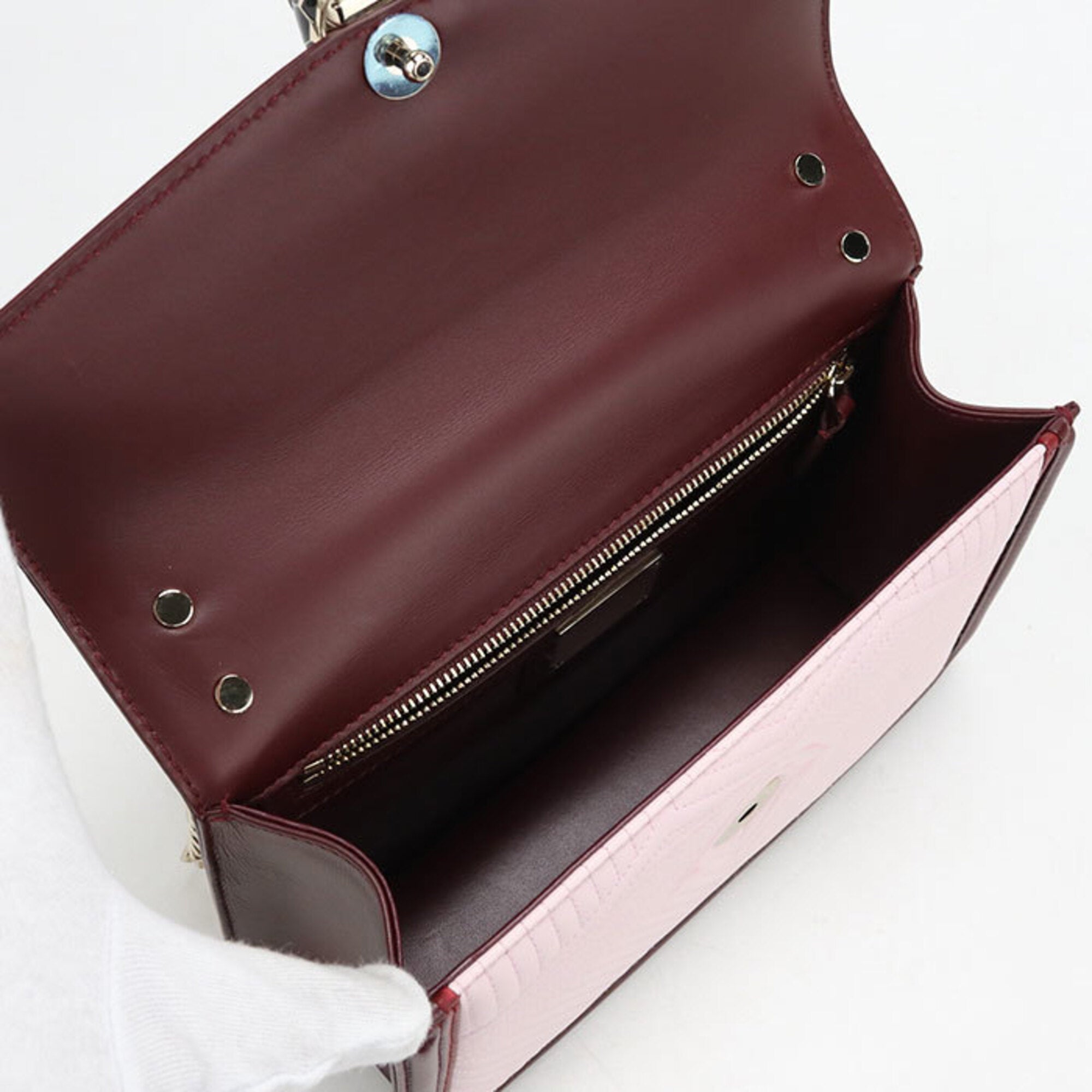 Bvlgari Pink Leather Shoulder Bag (Pre-Owned)