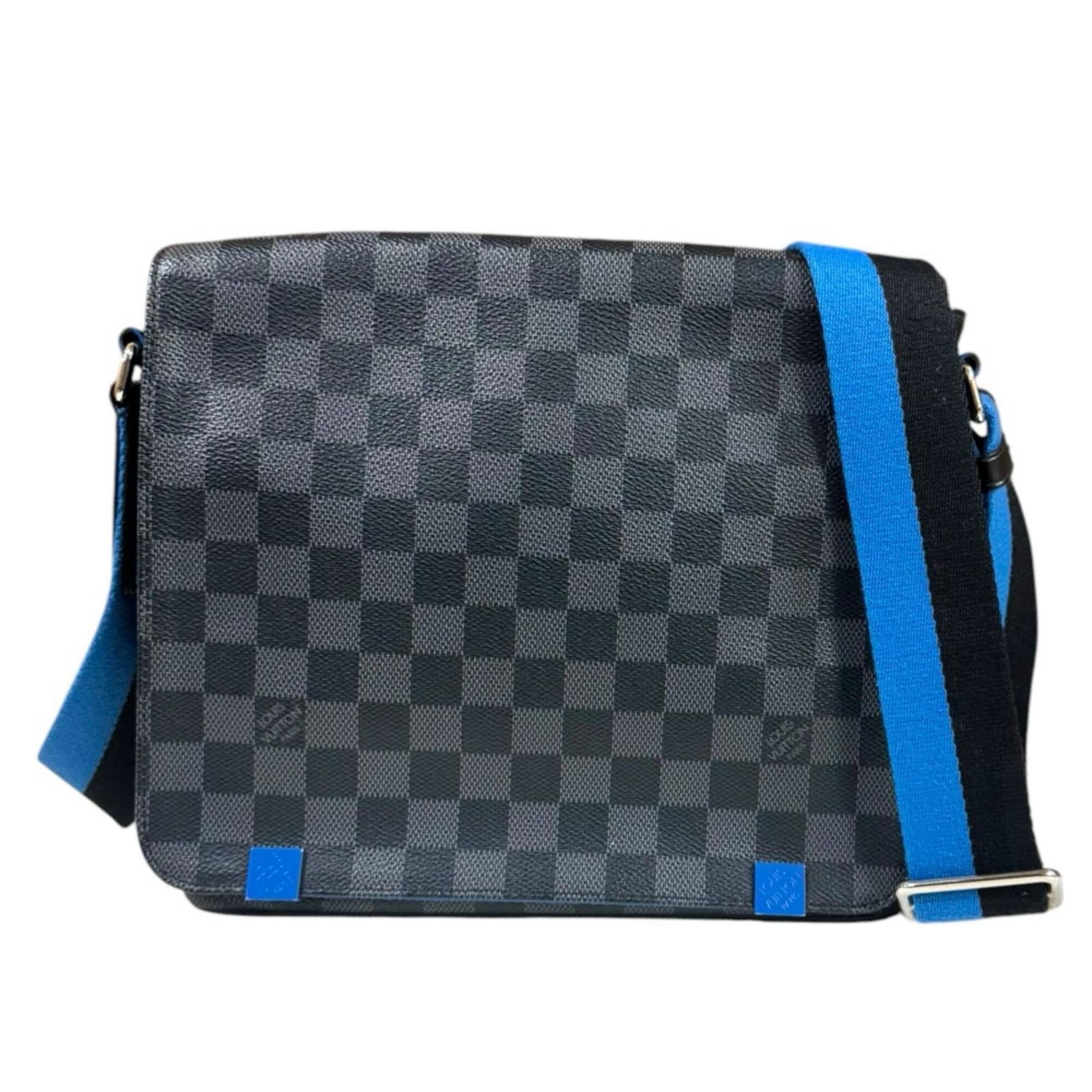 Louis Vuitton Damier Graphite Black Blue Damier Graphite Shoulder Bag (Pre-Owned)
