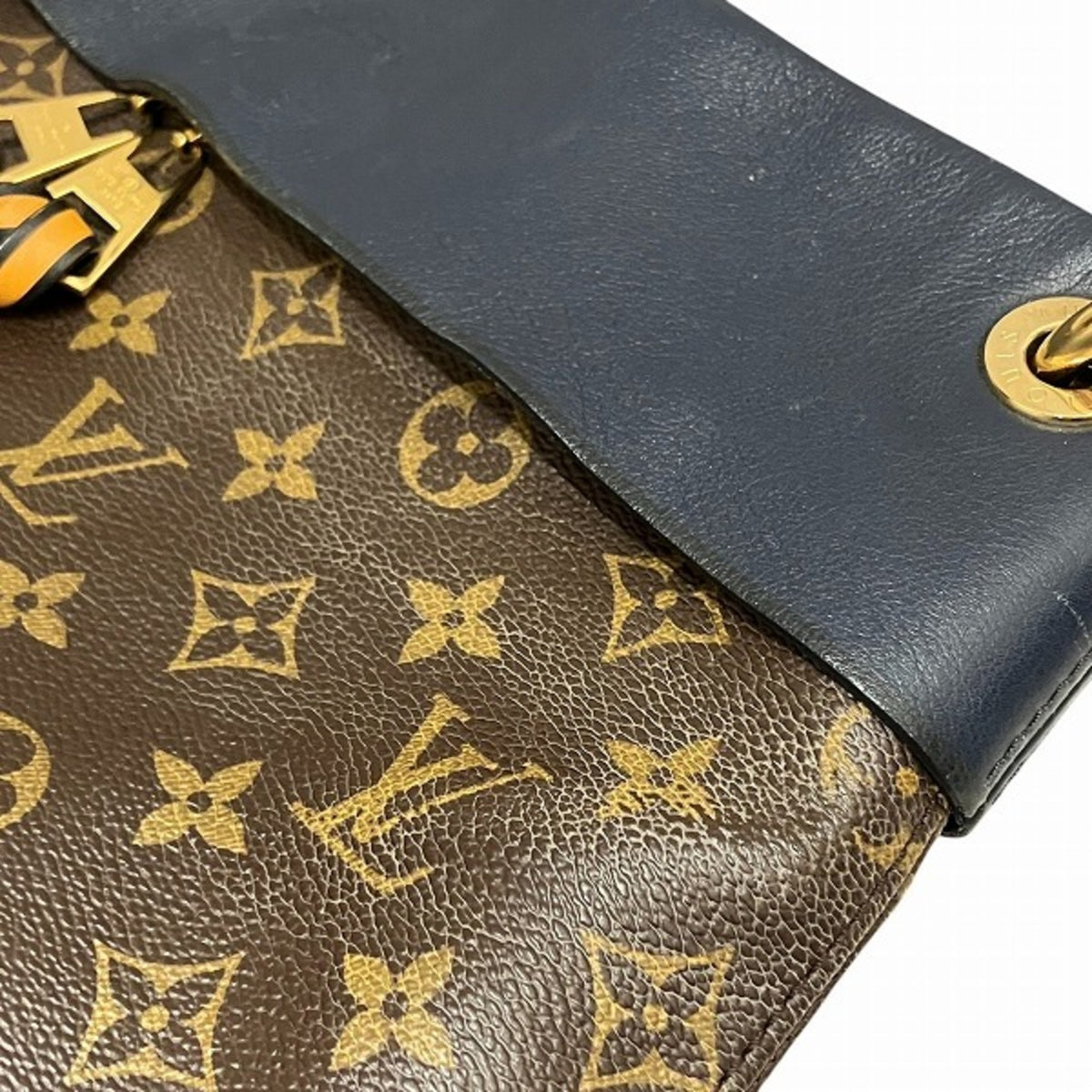 Louis Vuitton Brown Galle Monogram Navy Monogram Handbag Shoulder Bag (Pre-Owned)