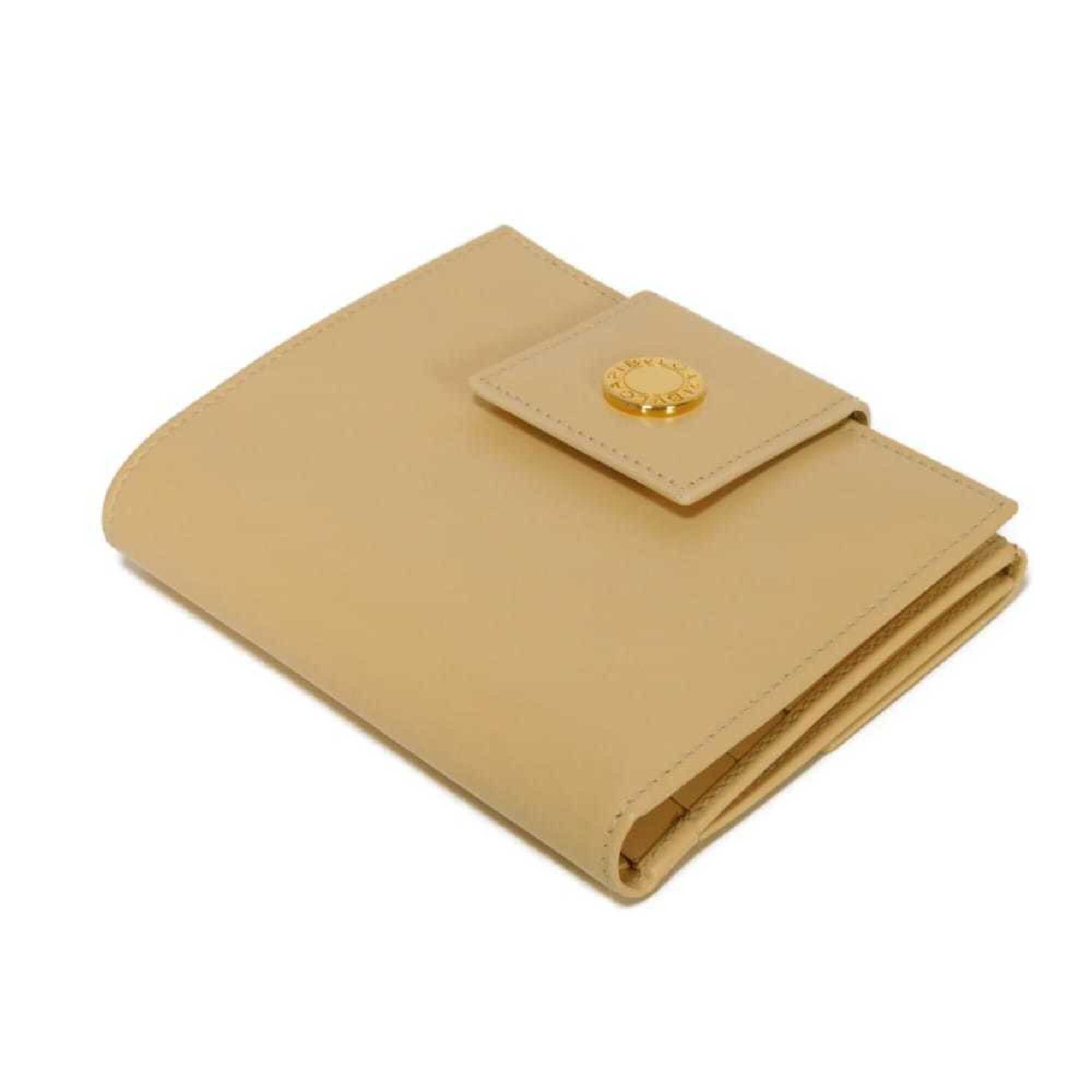Bvlgari Beige Leather Wallet (Bi-Fold) (Pre-Owned)