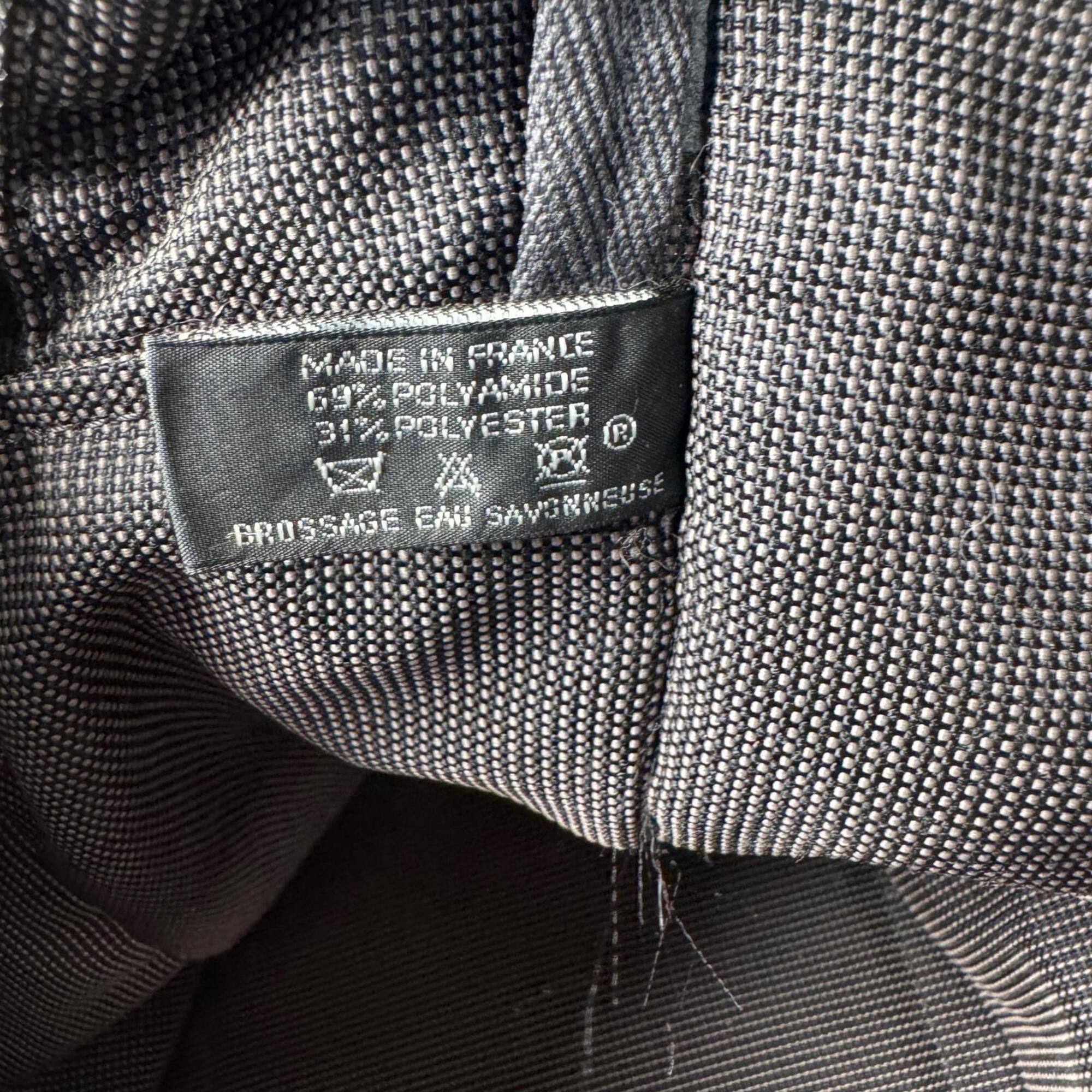 Hermes Dark Gray Canvas Tote Bag (Pre-Owned)
