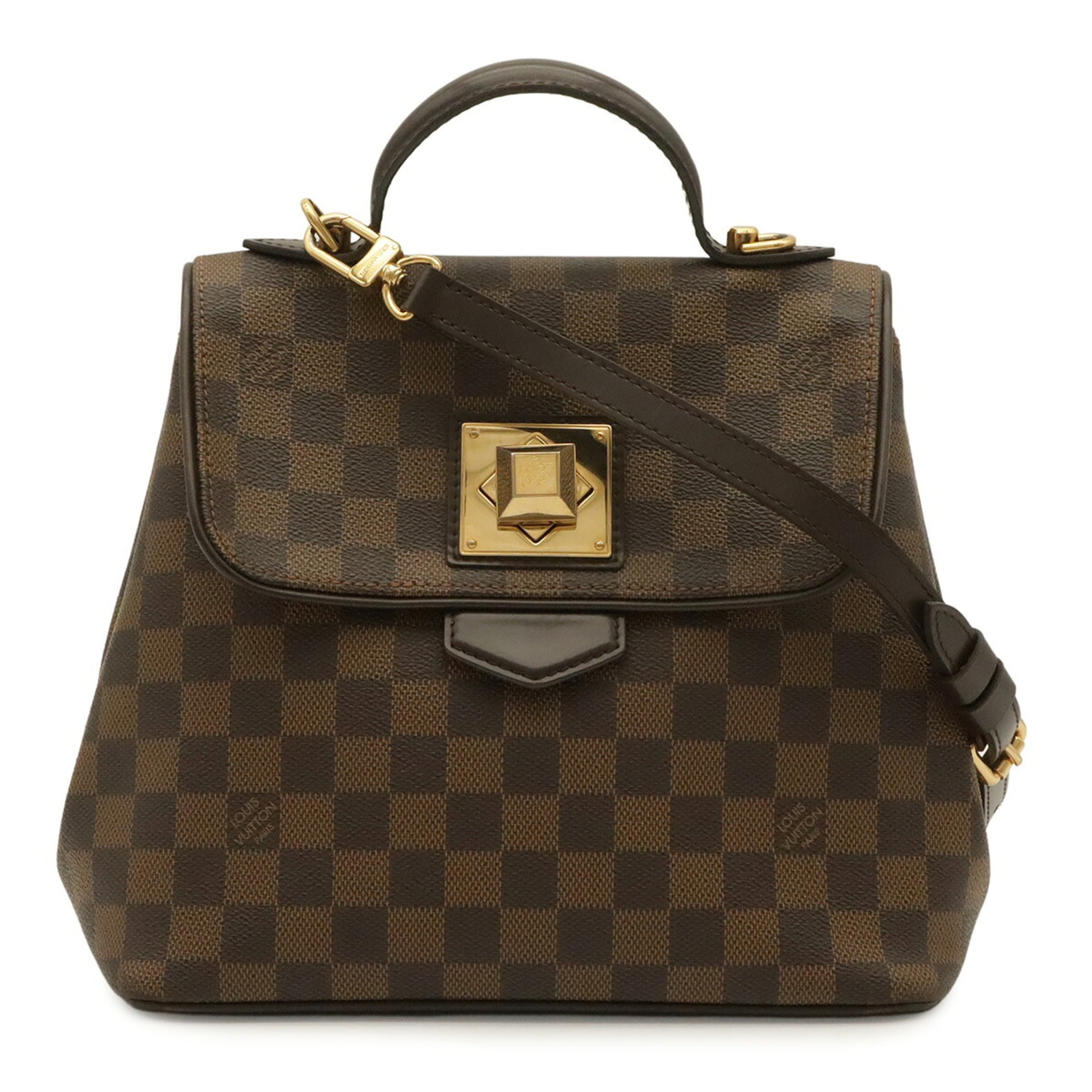Louis Vuitton Brown Damier Canvas White Pvc Handbag Shoulder Bag (Pre-Owned)