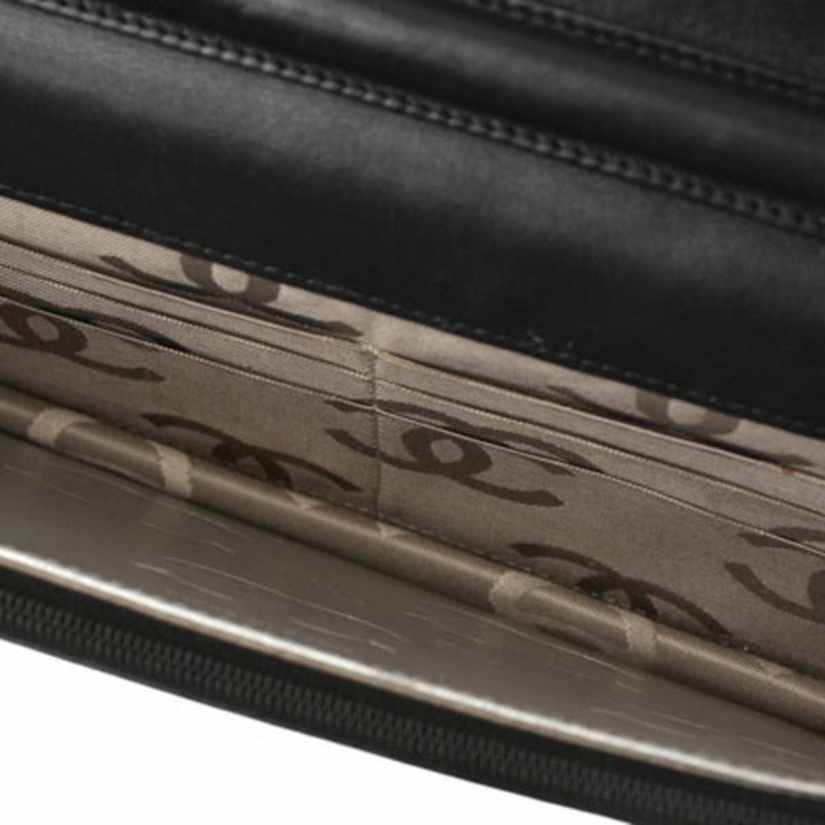 Chanel Black Leather Chain/Shoulder Wallet (Pre-Owned)