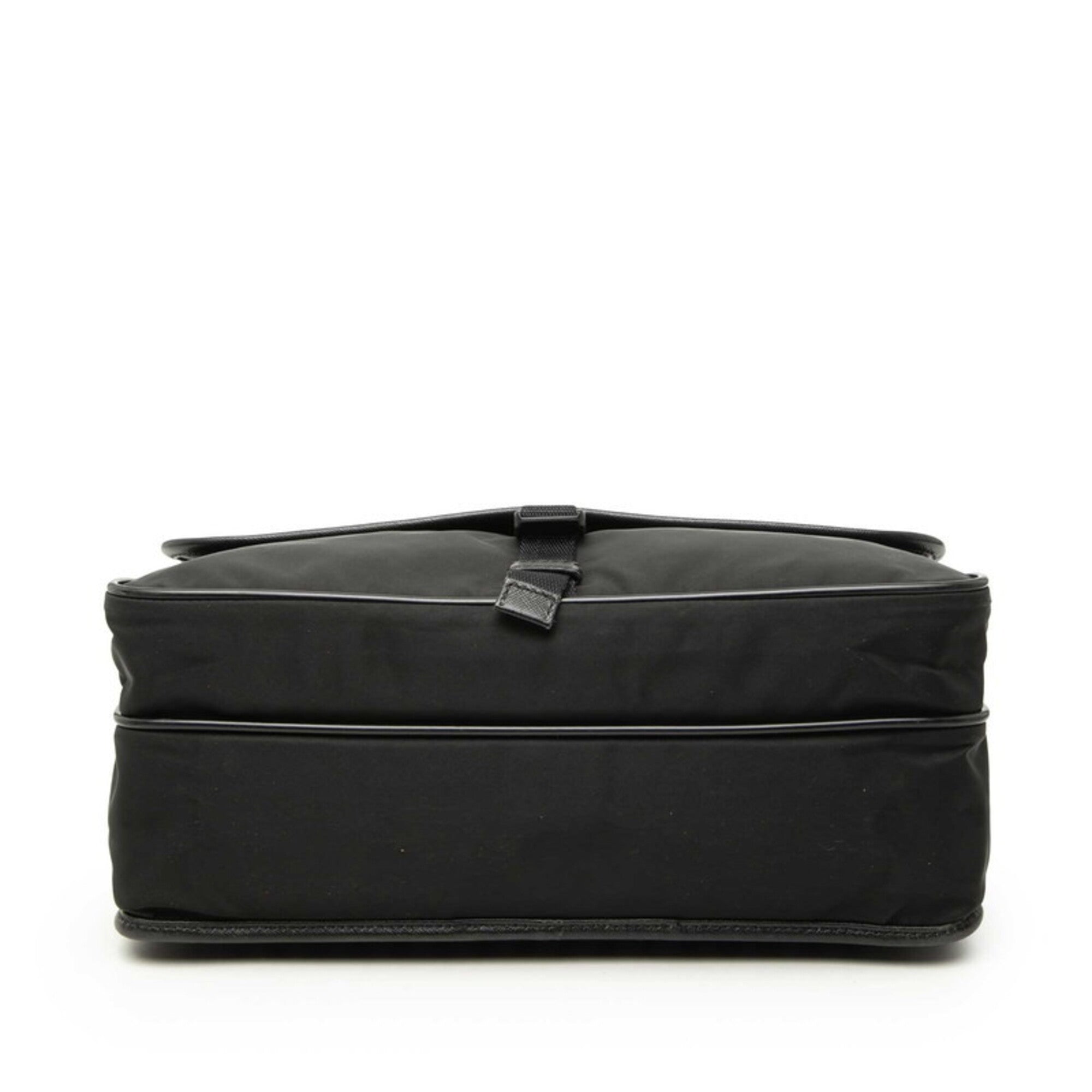 Prada Black Nylon Leather Shoulder Bag (Pre-Owned)