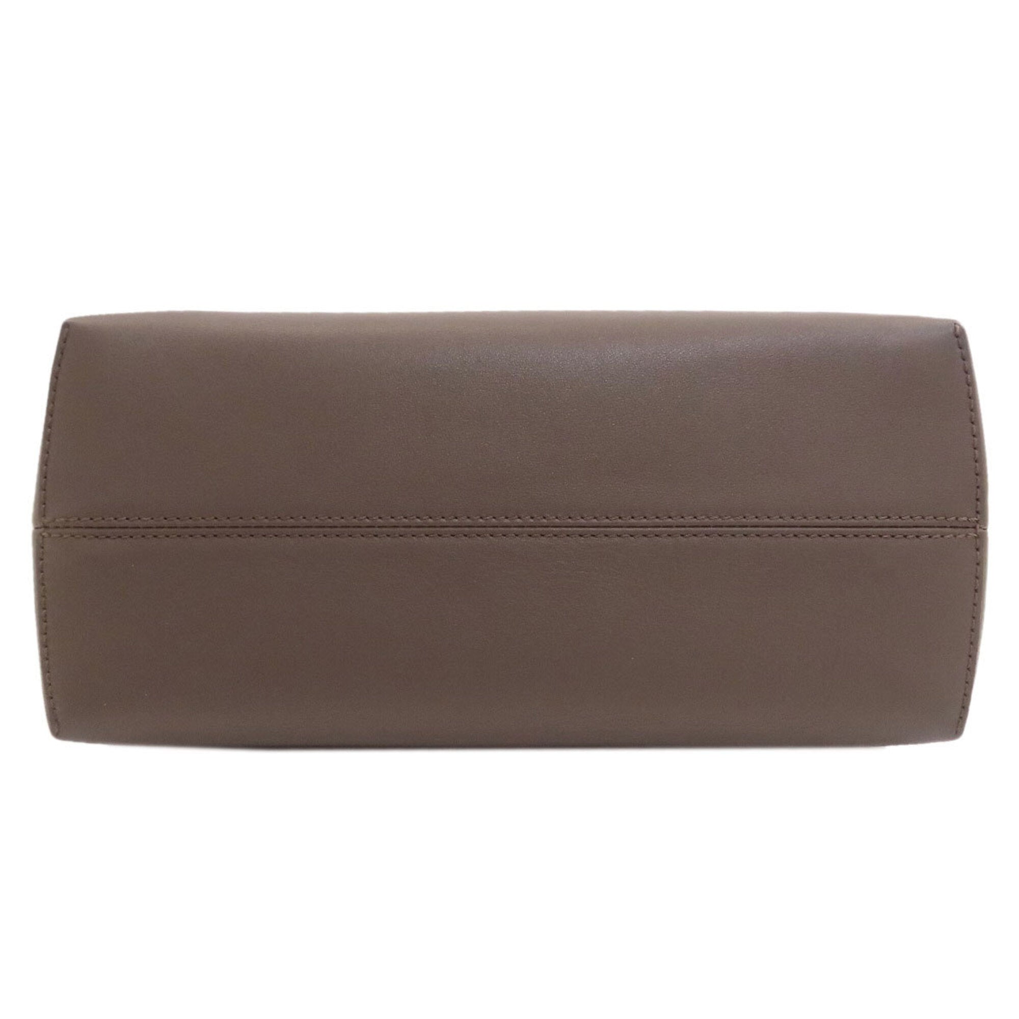 Fendi Gray Leather Handbag (Pre-Owned)