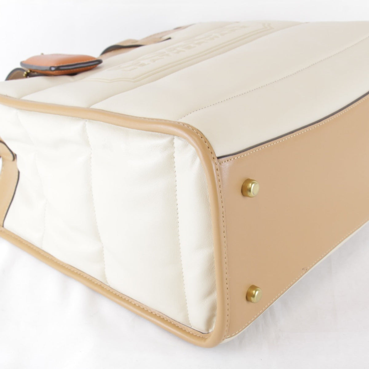 Coach Beige Leather Tote Bag (Pre-Owned)