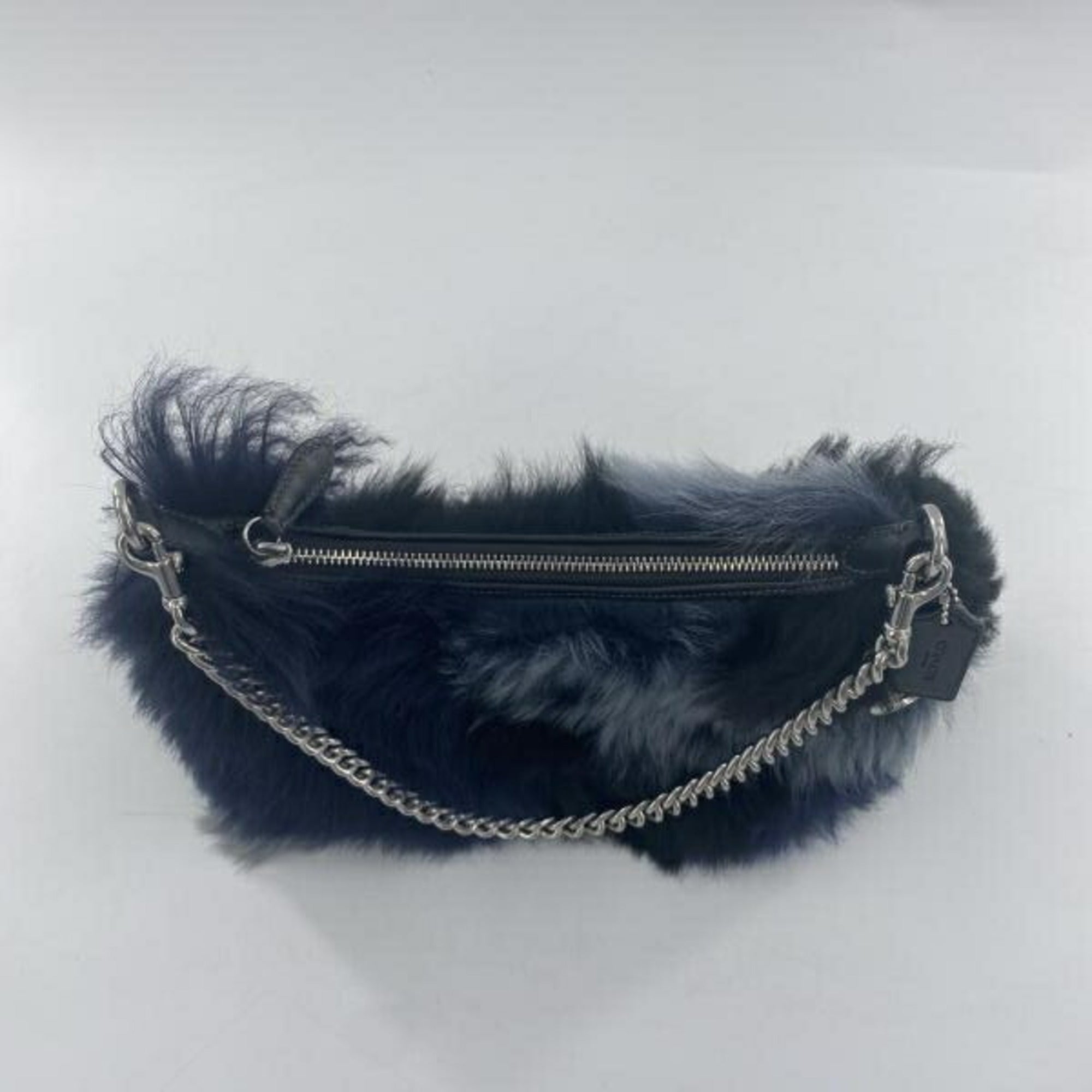 Coach Black Blue Navy Leather Shoulder Bag (Pre-Owned)