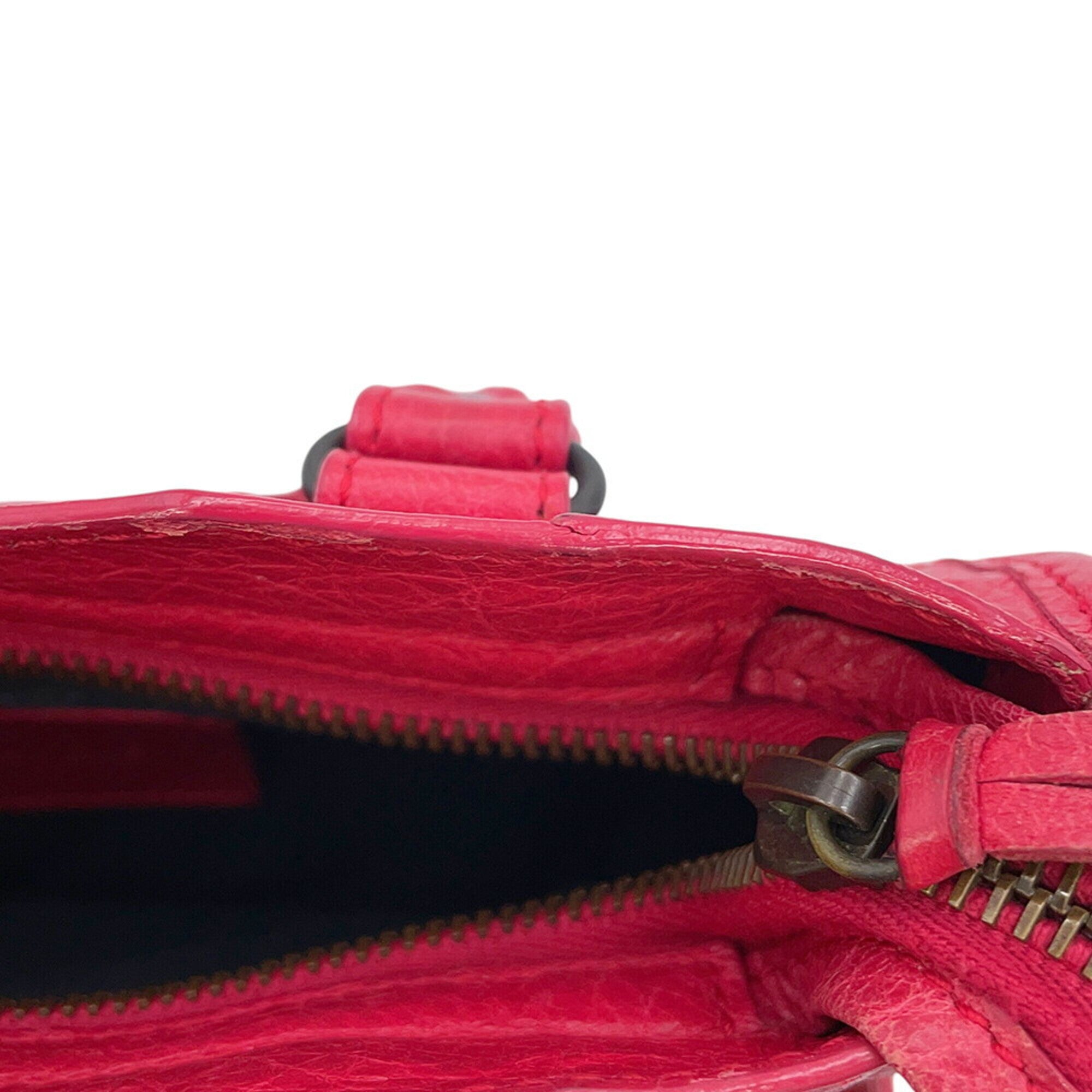 Balenciaga Bronze Red Color Leather Handbag (Pre-Owned)