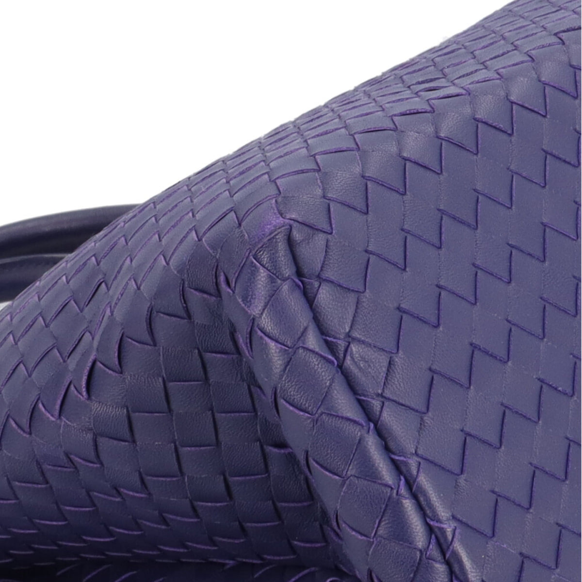 Bottega Veneta Purple Leather Handbag Tote Bag (Pre-Owned)