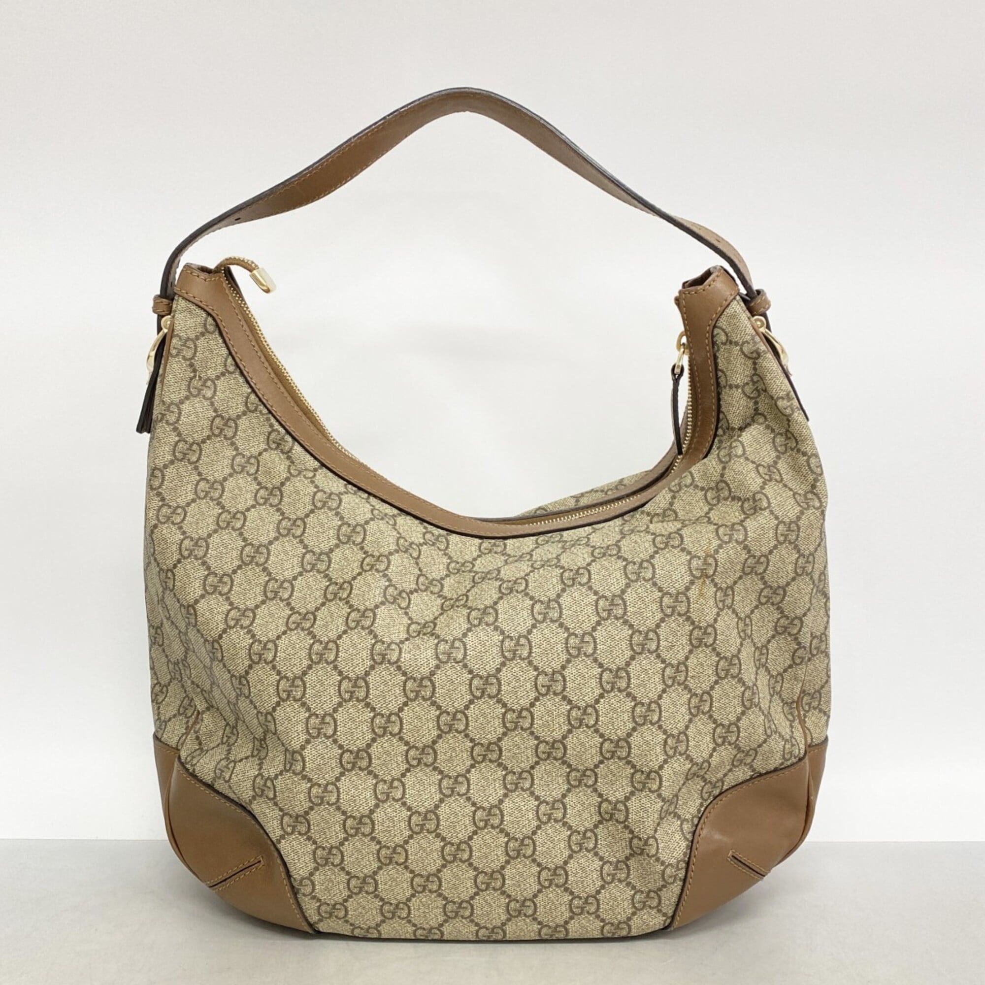Gucci Beige Brown Pvc Shoulder Bag (Pre-Owned)