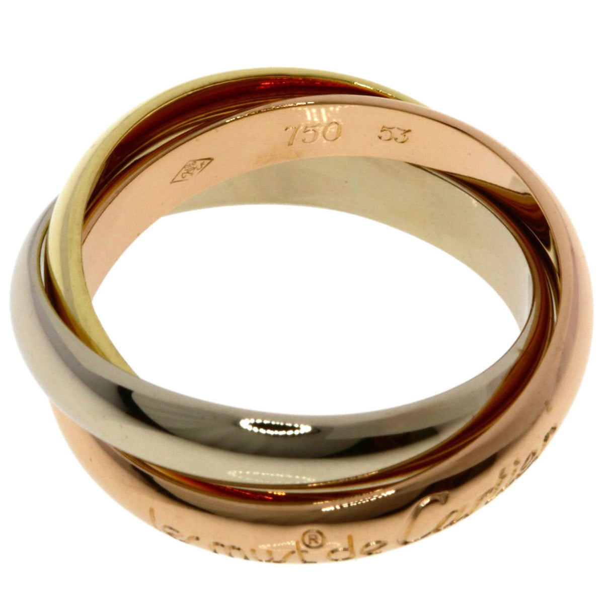 Cartier Trinity Yellow Gold (18K) Pink Gold (18K) White Gold (18K) Band Ring (Pre-Owned)