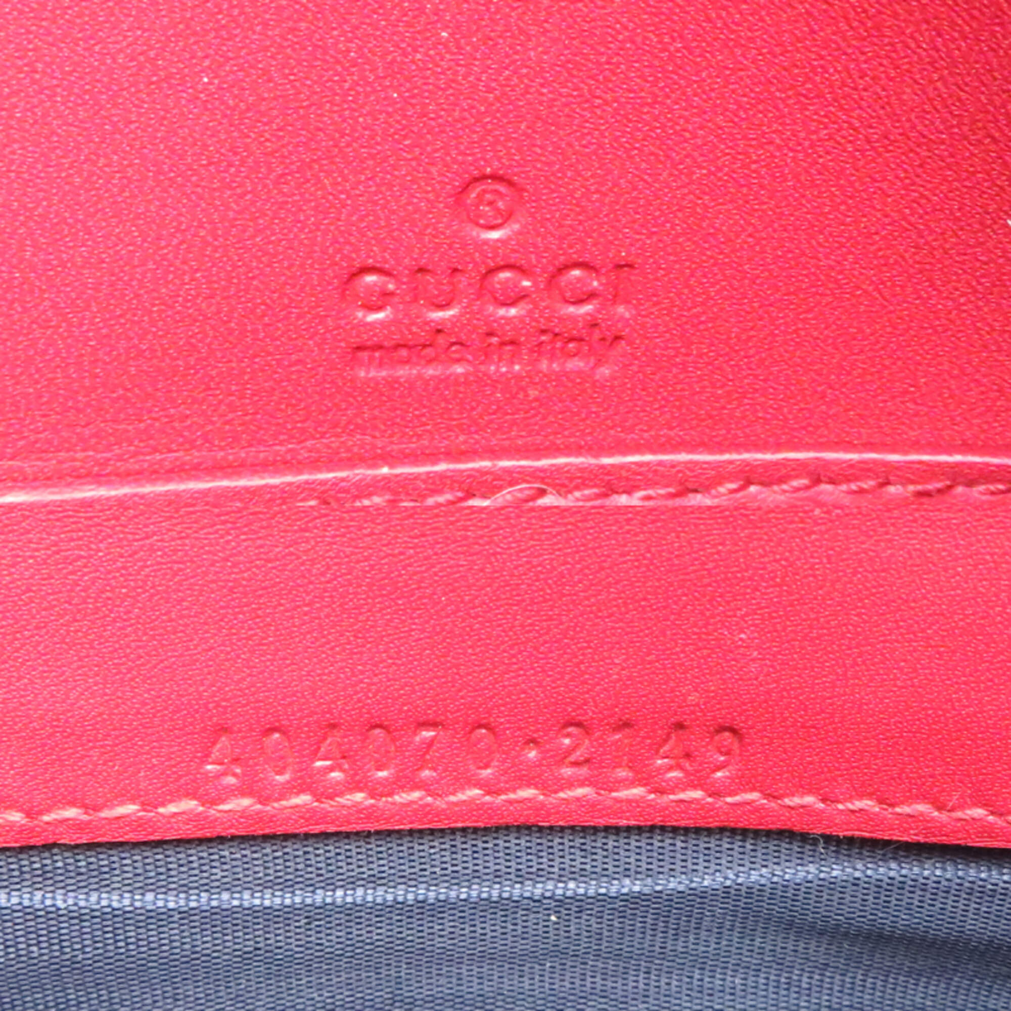 Gucci Beige Blue Pvc Leather Long Wallet (Bi-Fold) (Pre-Owned)