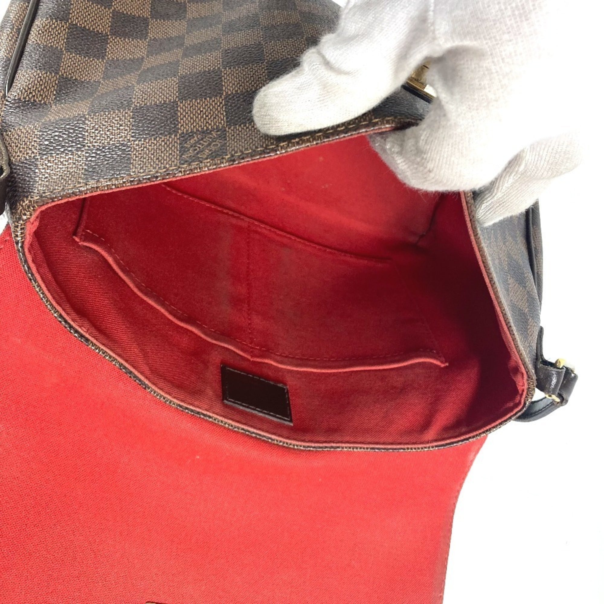 Louis Vuitton Brown Damier Canvas Ebene Damier Canvas Shoulder Bag (Pre-Owned)