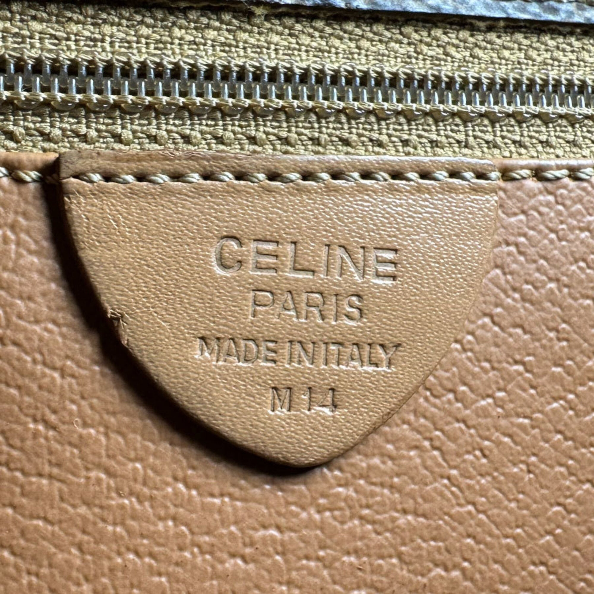 Celine Brown Coated Canvas Shoulder Bag (Pre-Owned)