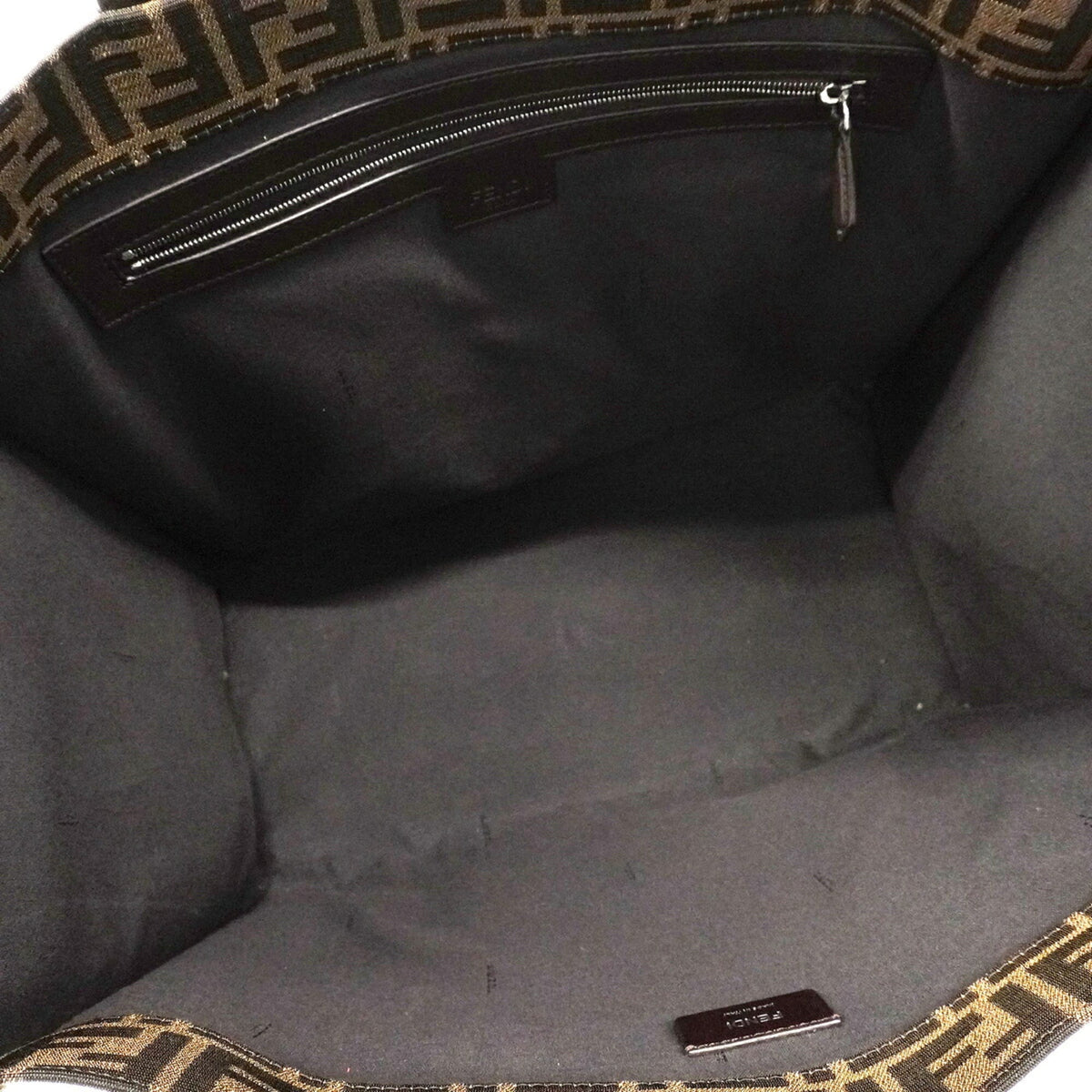 Fendi Brown Nylon Canvas Tote Bag (Pre-Owned)