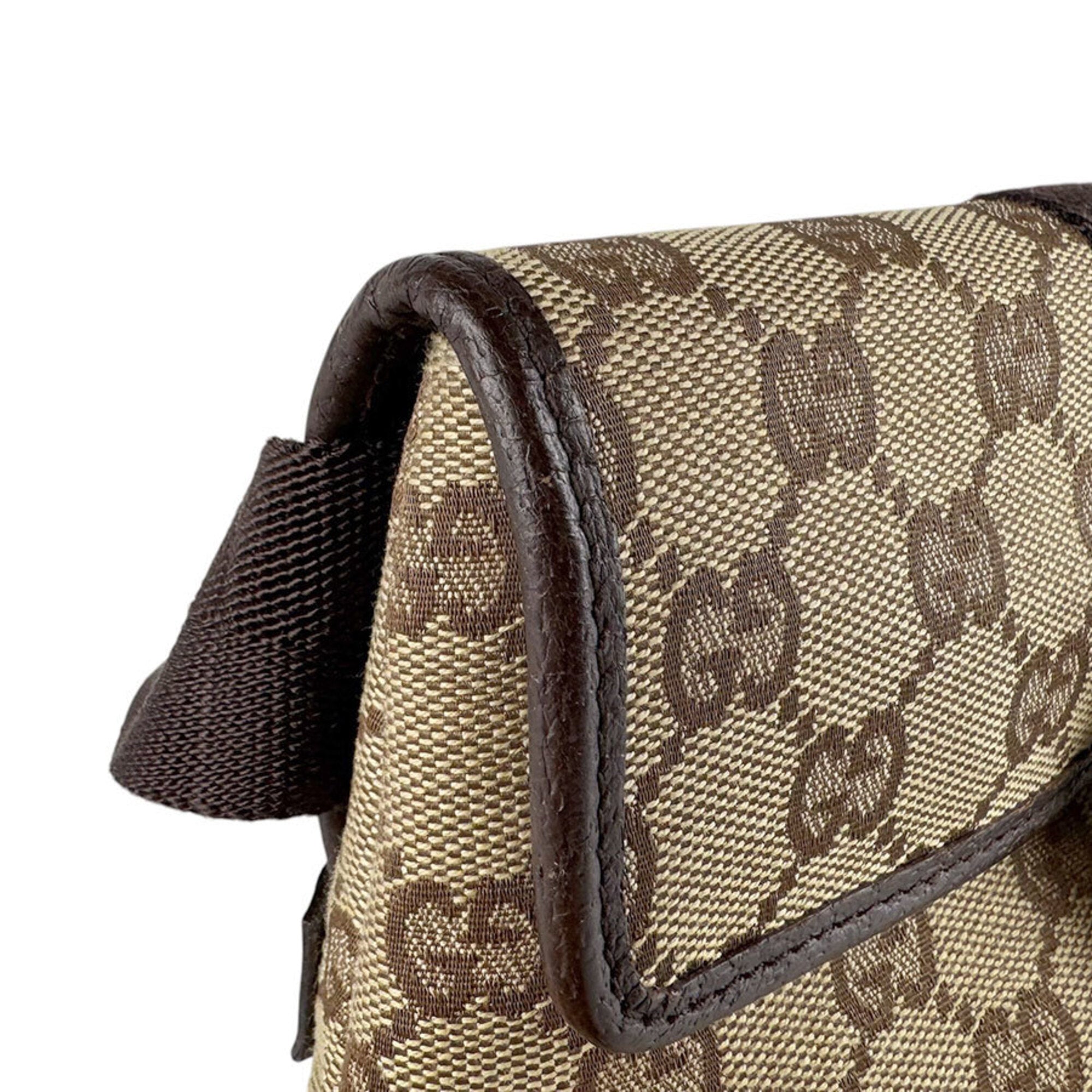 Gucci Brown Gg Canvas Fanny Pack Sling Bag (Pre-Owned)