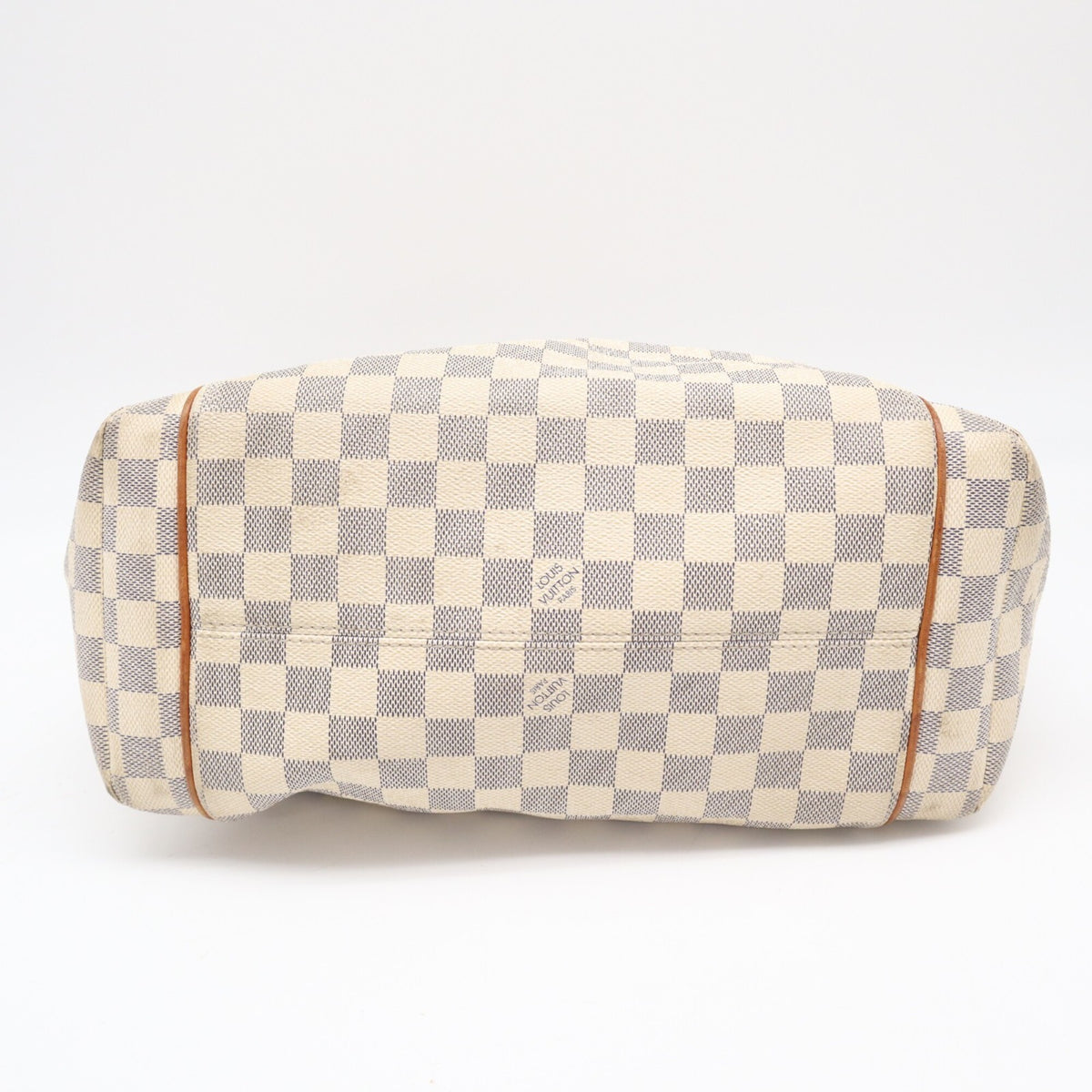 Louis Vuitton Azur Gray White Coated Canvas Leather Handbag (Pre-Owned)