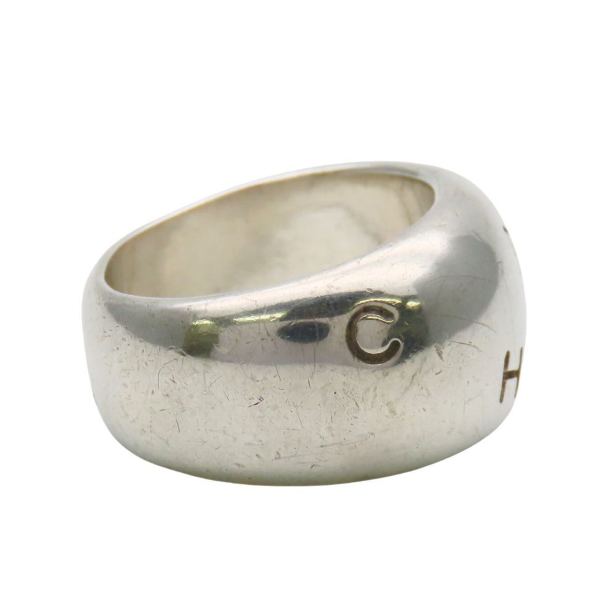 Chanel Silver Silver 925 Band Ring (Pre-Owned)
