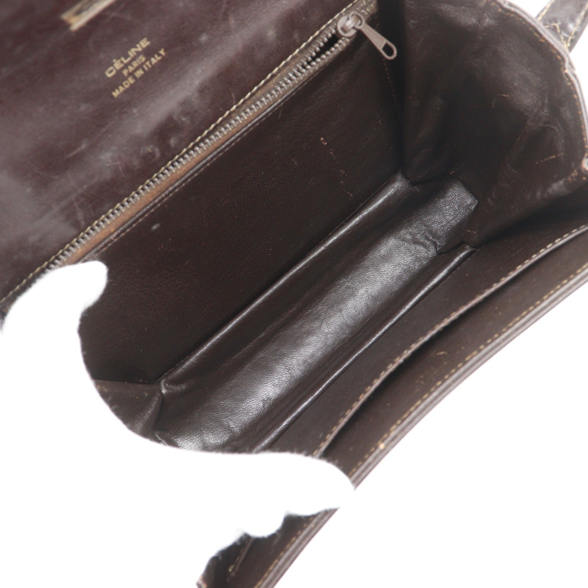 Celine Brown Canvas Shoulder Bag (Pre-Owned)