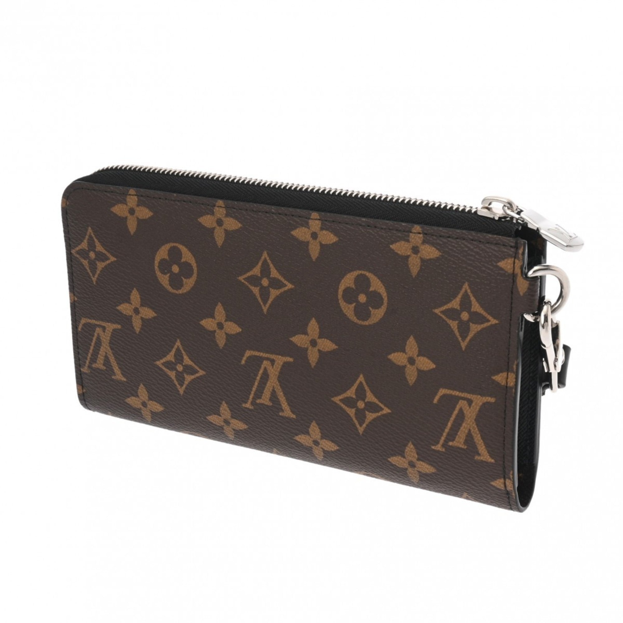 Louis Vuitton Black Brown Monogram Monogram Long Wallet (Bi-Fold) (Pre-Owned)