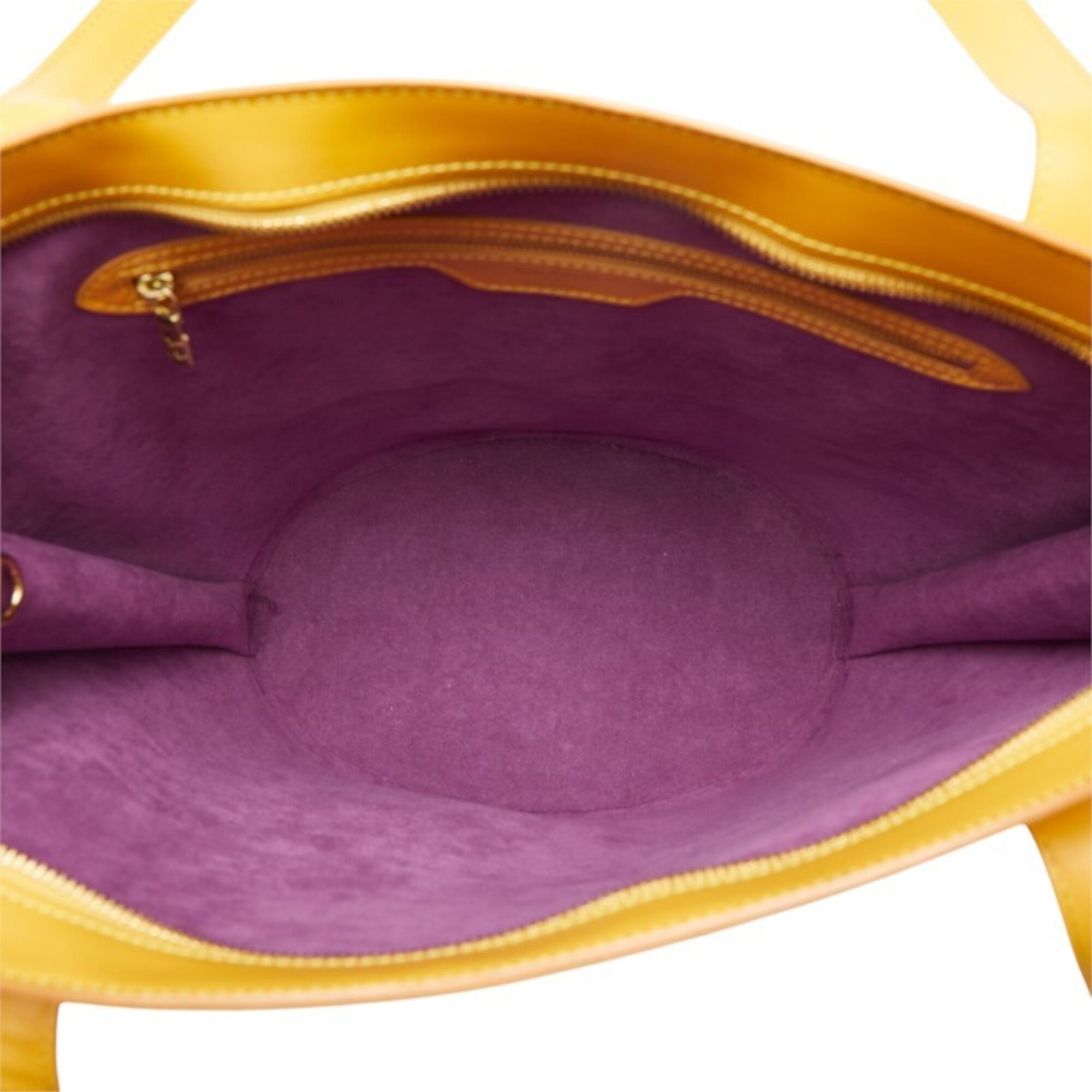 Louis Vuitton Yellow Leather Shoulder Bag Tote Bag (Pre-Owned)