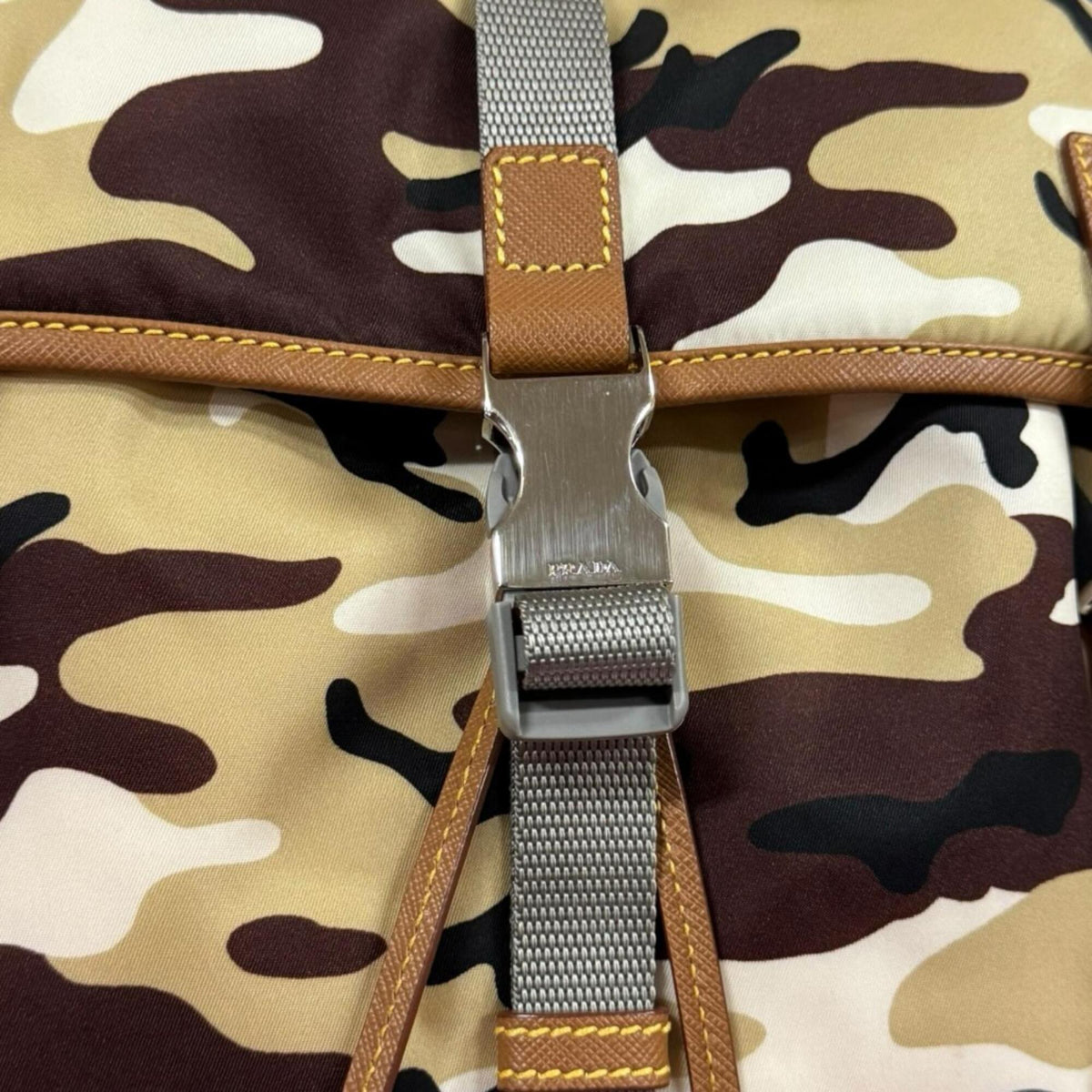 Prada Brown Nylon Shoulder Bag (Pre-Owned)