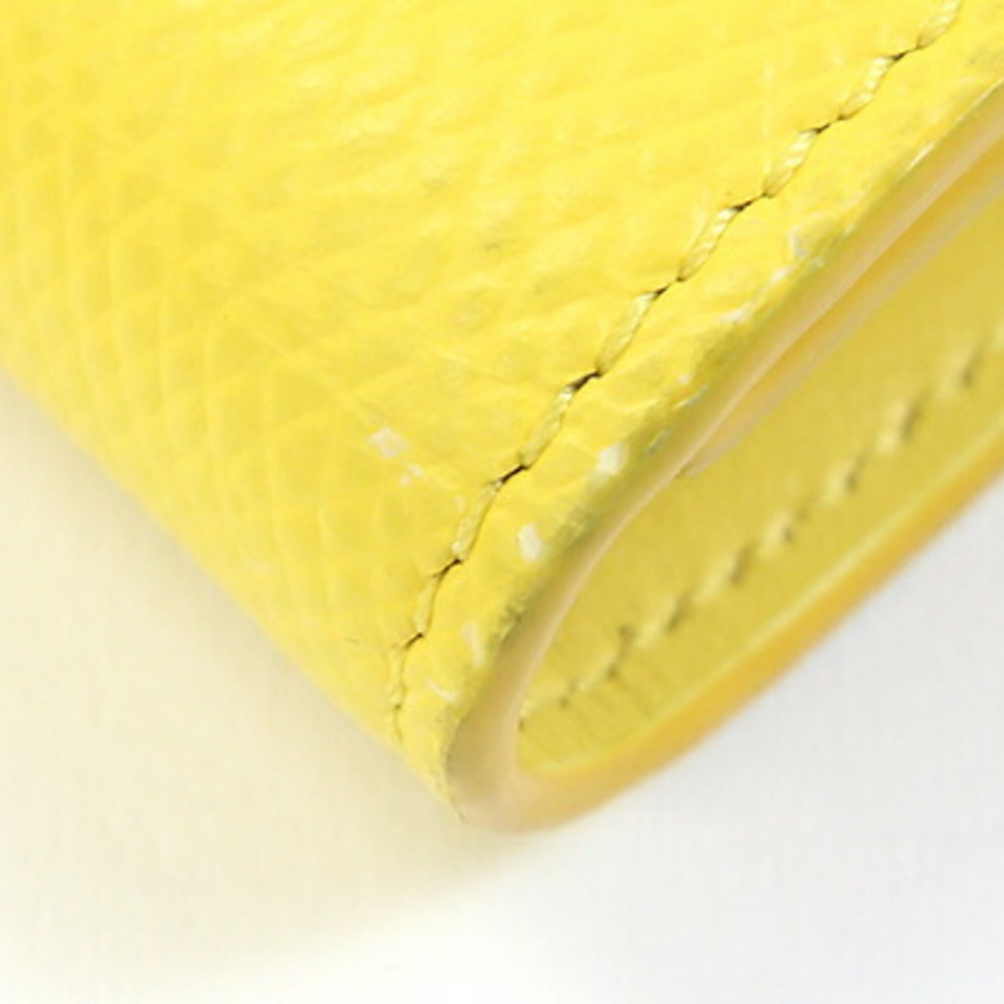 Celine Yellow Leather Wallet (Tri-Fold) (Pre-Owned)