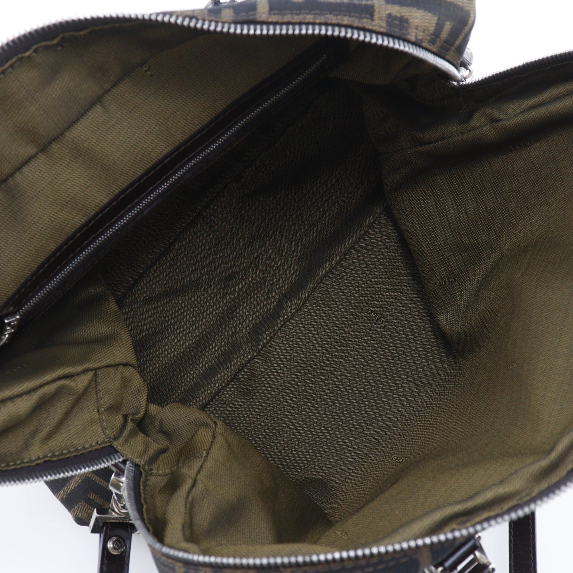 Fendi Zucca Brown Nylon Canvas Briefcase (Pre-Owned)