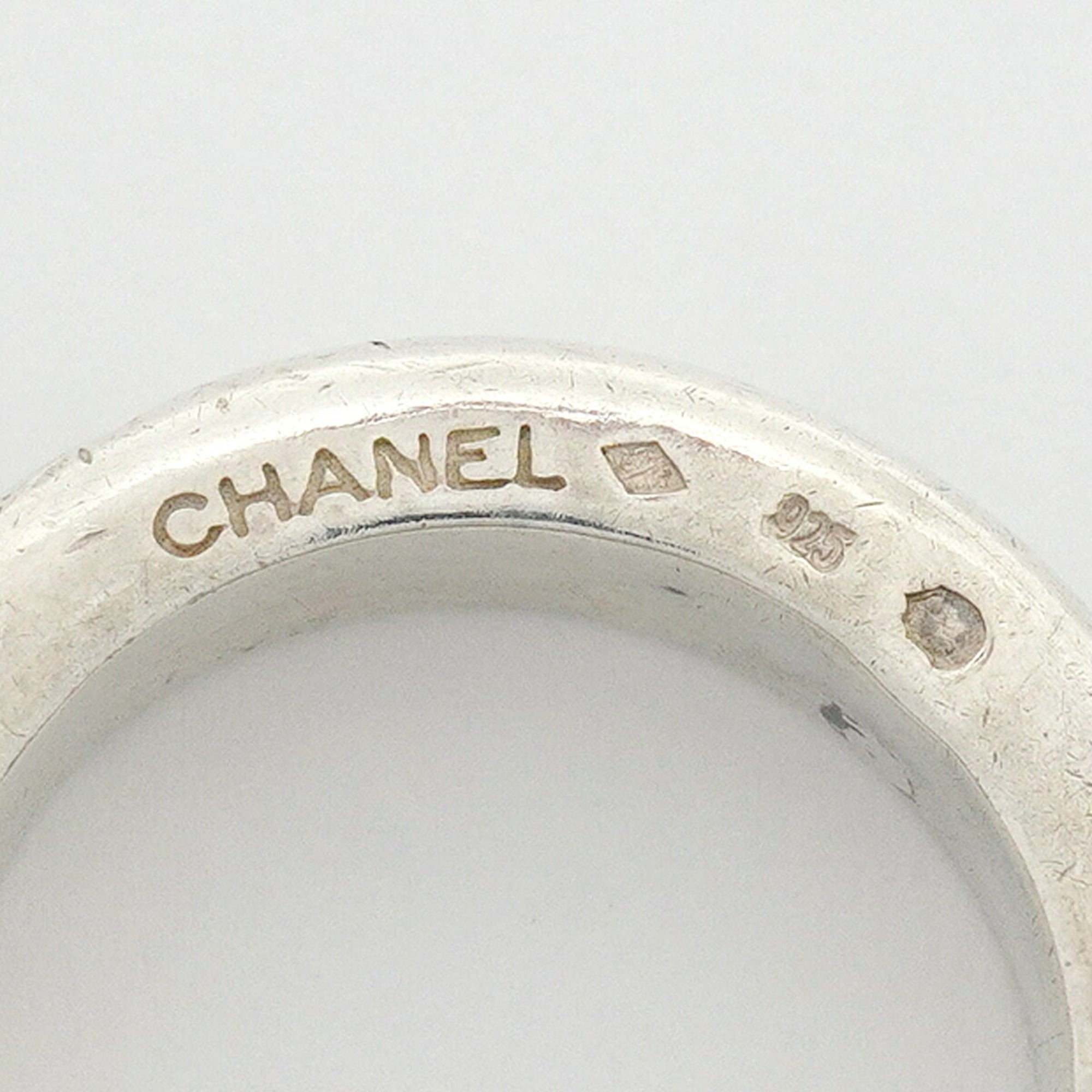 Chanel Silver 925 Band Ring (Pre-Owned)