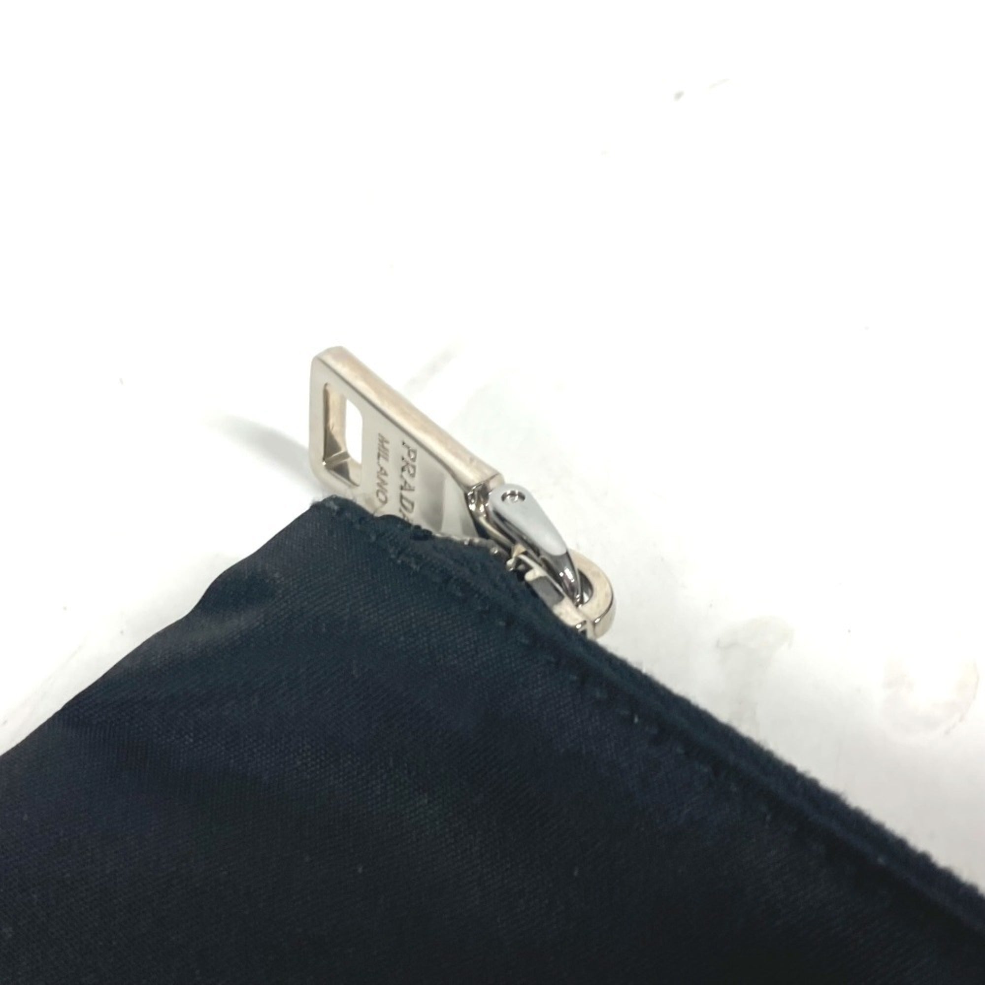 Prada Black Nylon Clutch Bag Pouch (Pre-Owned)