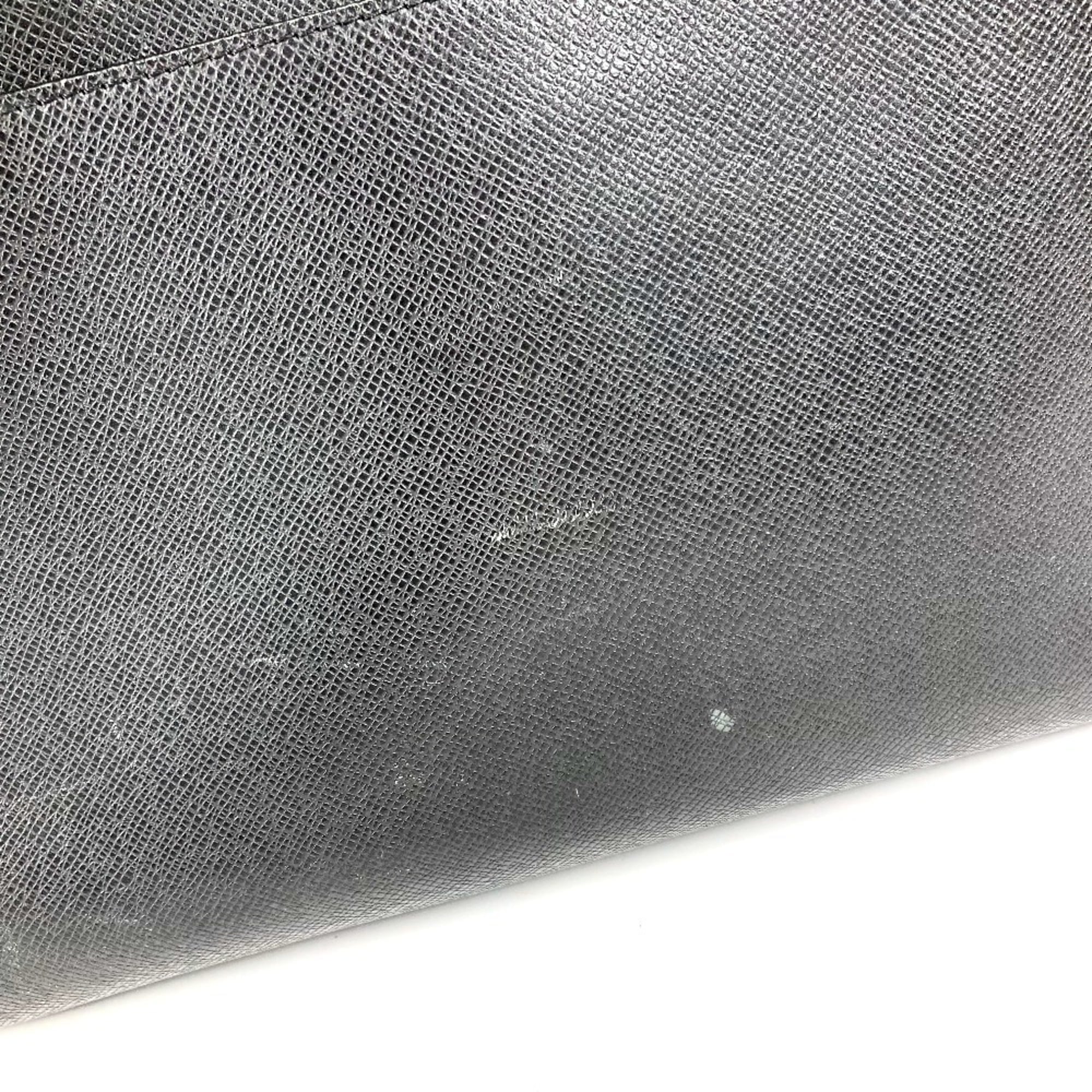 Louis Vuitton Black Taiga Leather Briefcase Handbag Tote Bag (Pre-Owned)