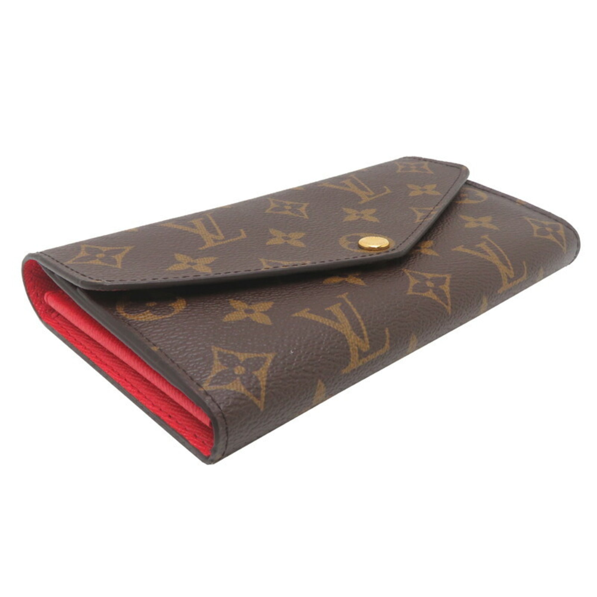 Louis Vuitton Monogram Brown Coquelicots Monogram Monogram Long Wallet (Bi-Fold) (Pre-Owned)