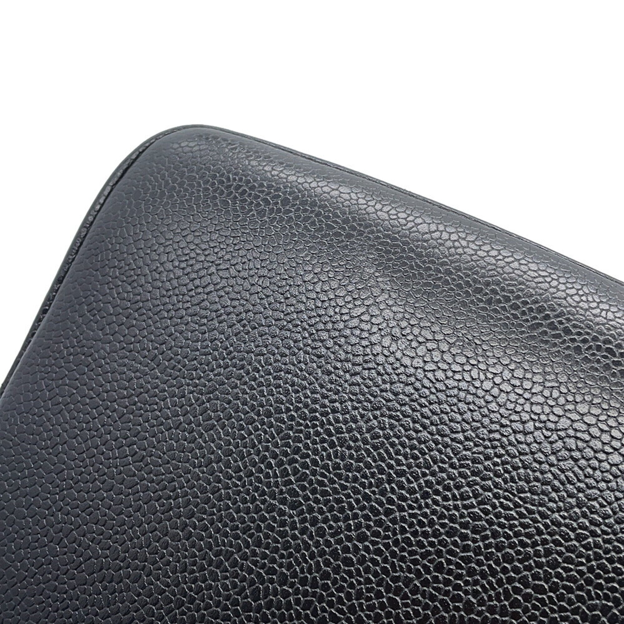 Chanel Matelasse Black Leather Handbag Tote Bag (Pre-Owned)