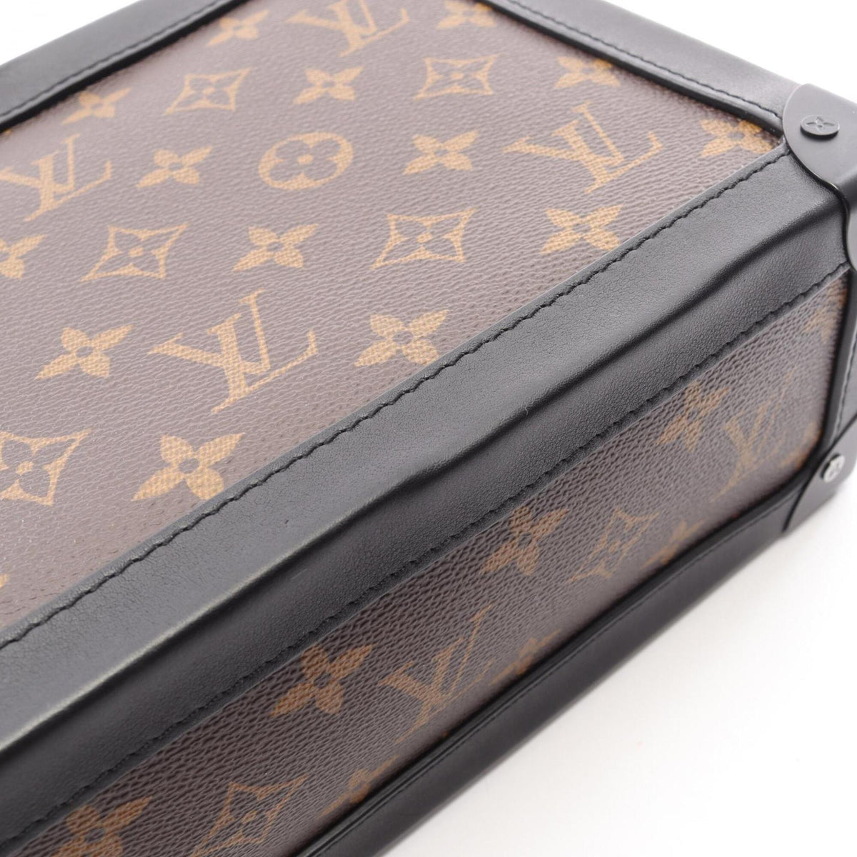 Louis Vuitton Brown Coated Canvas Leather Handbag Shoulder Bag (Pre-Owned)