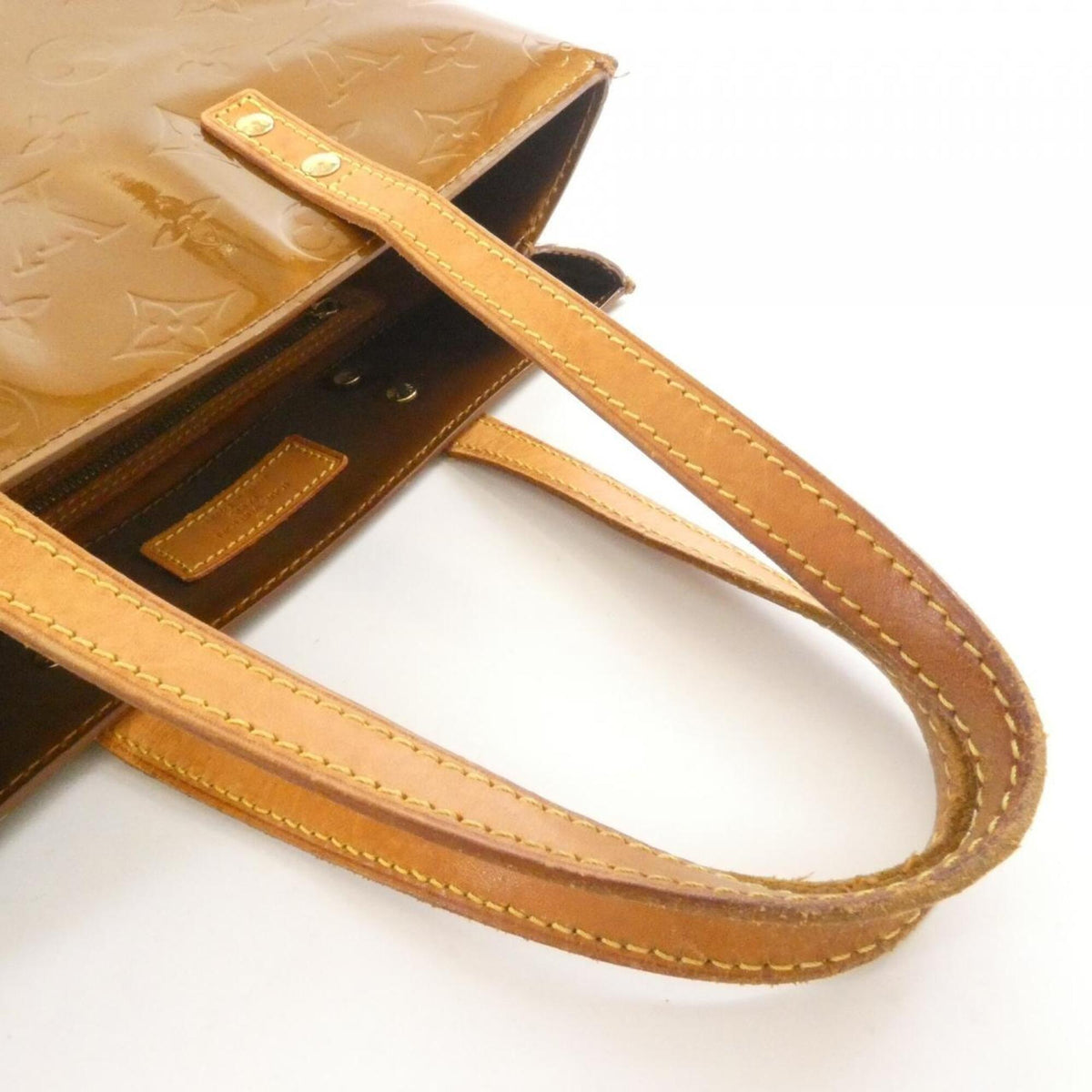 Louis Vuitton Bronze Leather Handbag (Pre-Owned)