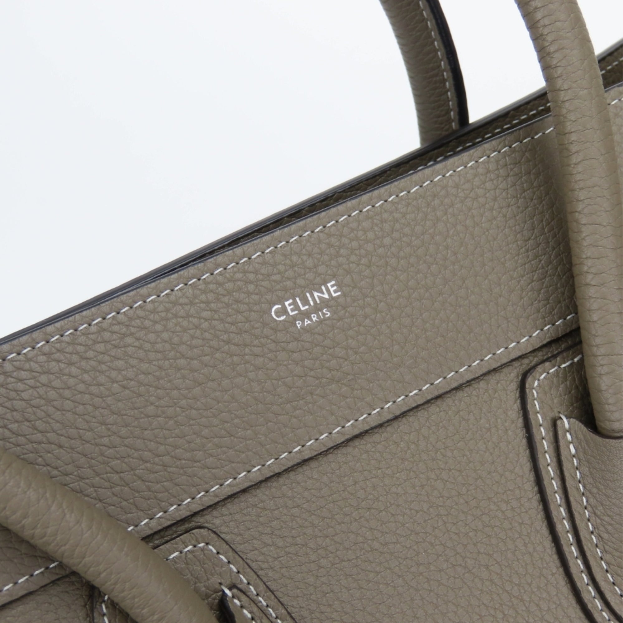 Celine Grayish Leather Tote Bag (Pre-Owned)
