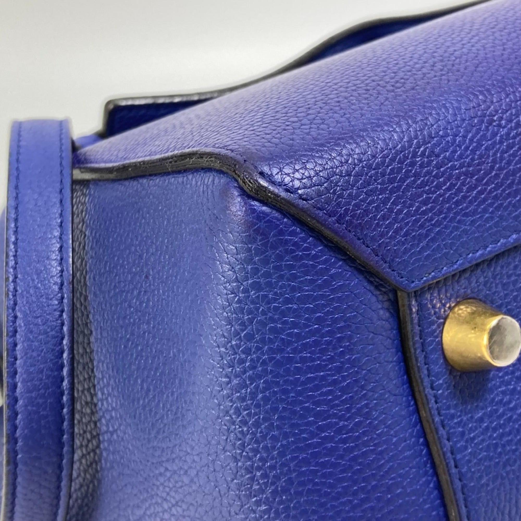Celine Blue Leather Shoulder Bag (Pre-Owned)