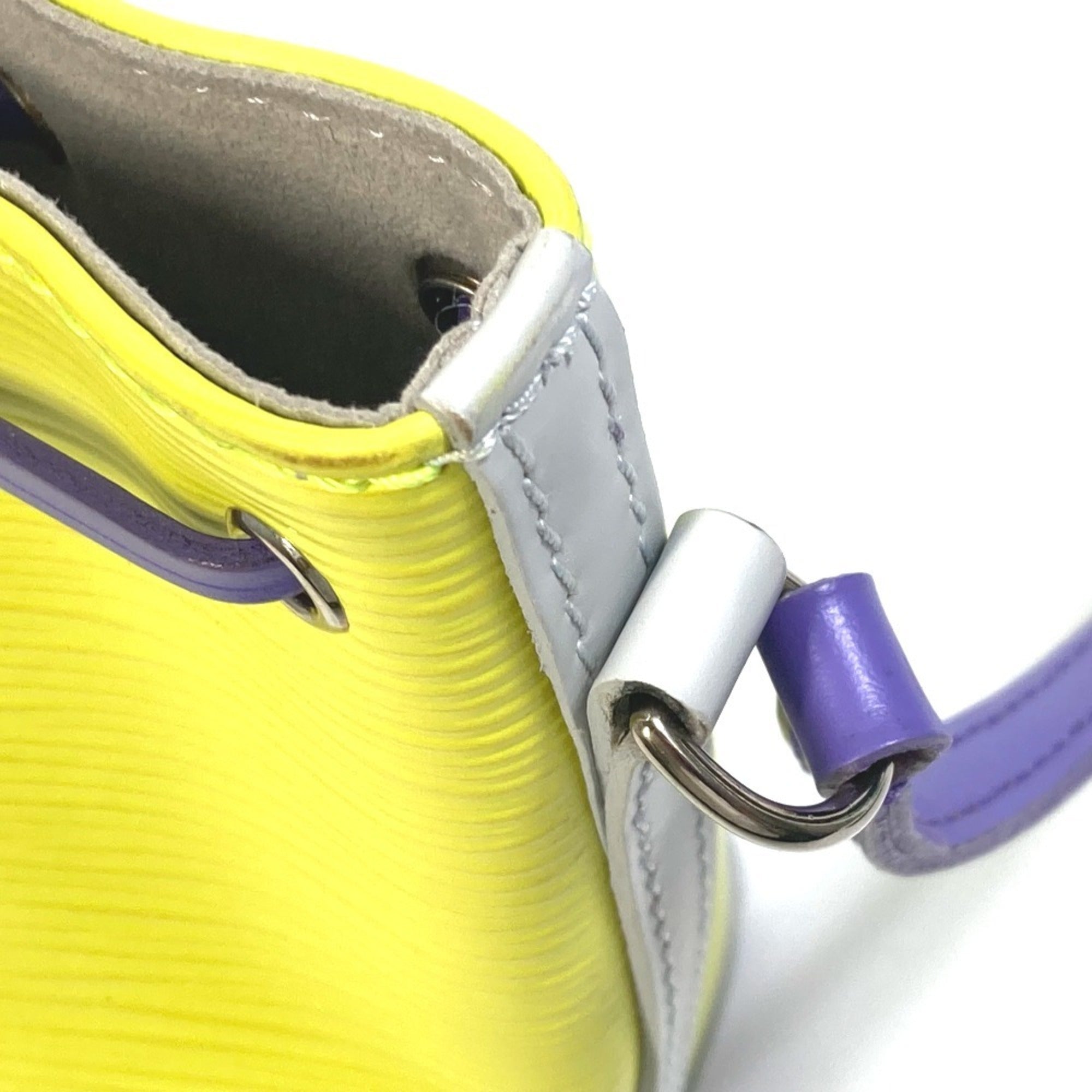 Louis Vuitton Epi Purple White Yellow Epi Leather Pochette Shoulder Bag (Pre-Owned)