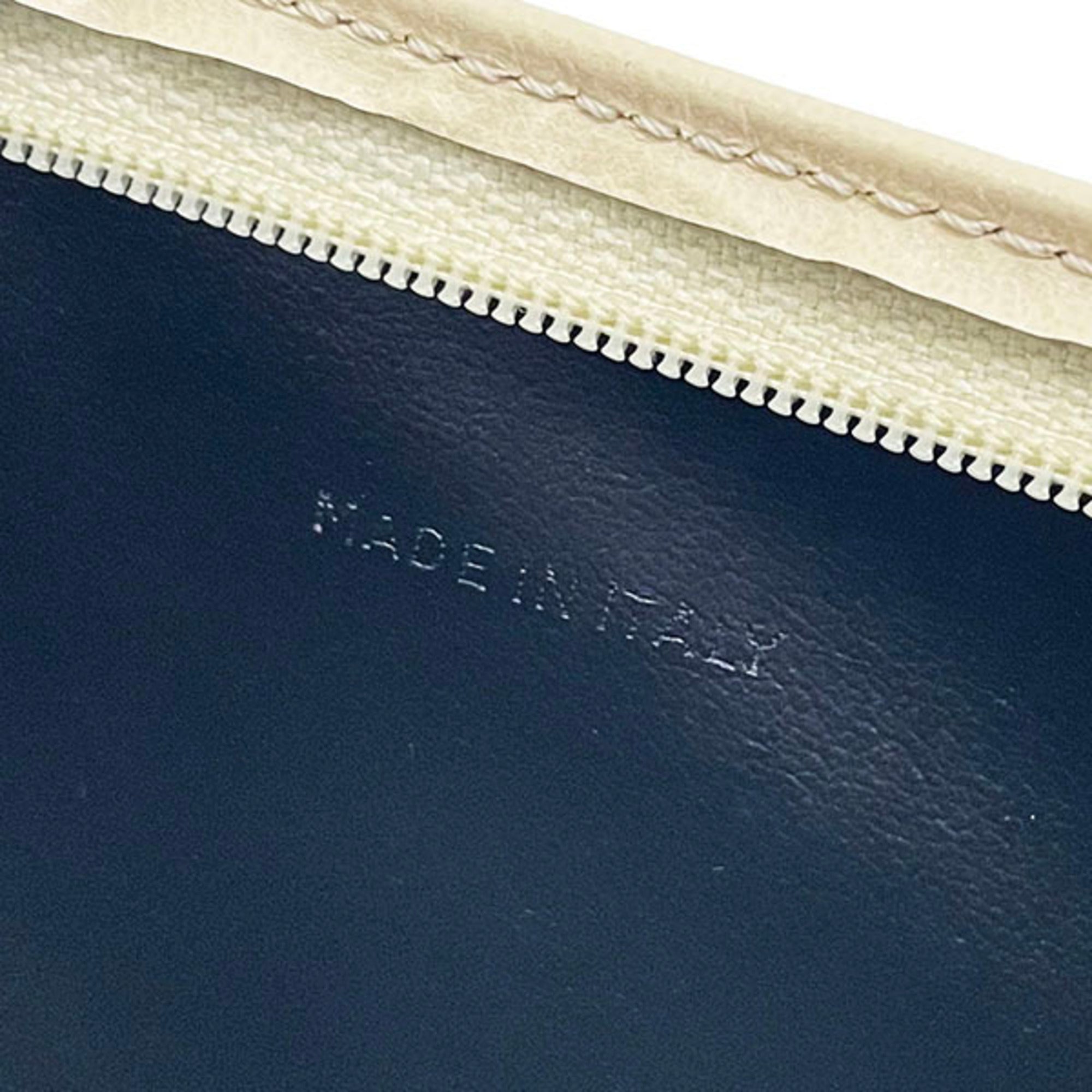 Yves Saint Laurent Cream Leather Pouch (Pre-Owned)