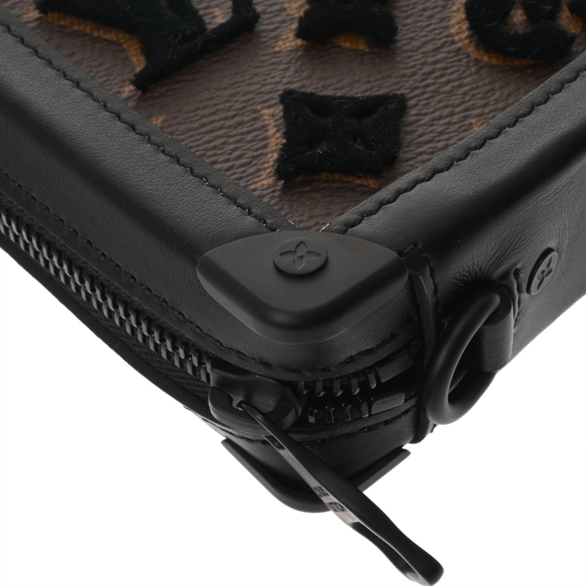 Louis Vuitton Black Brown Monogram Clutch Bag (Pre-Owned)