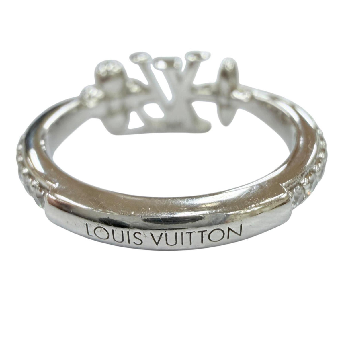 Louis Vuitton Silver Band Ring (Pre-Owned)